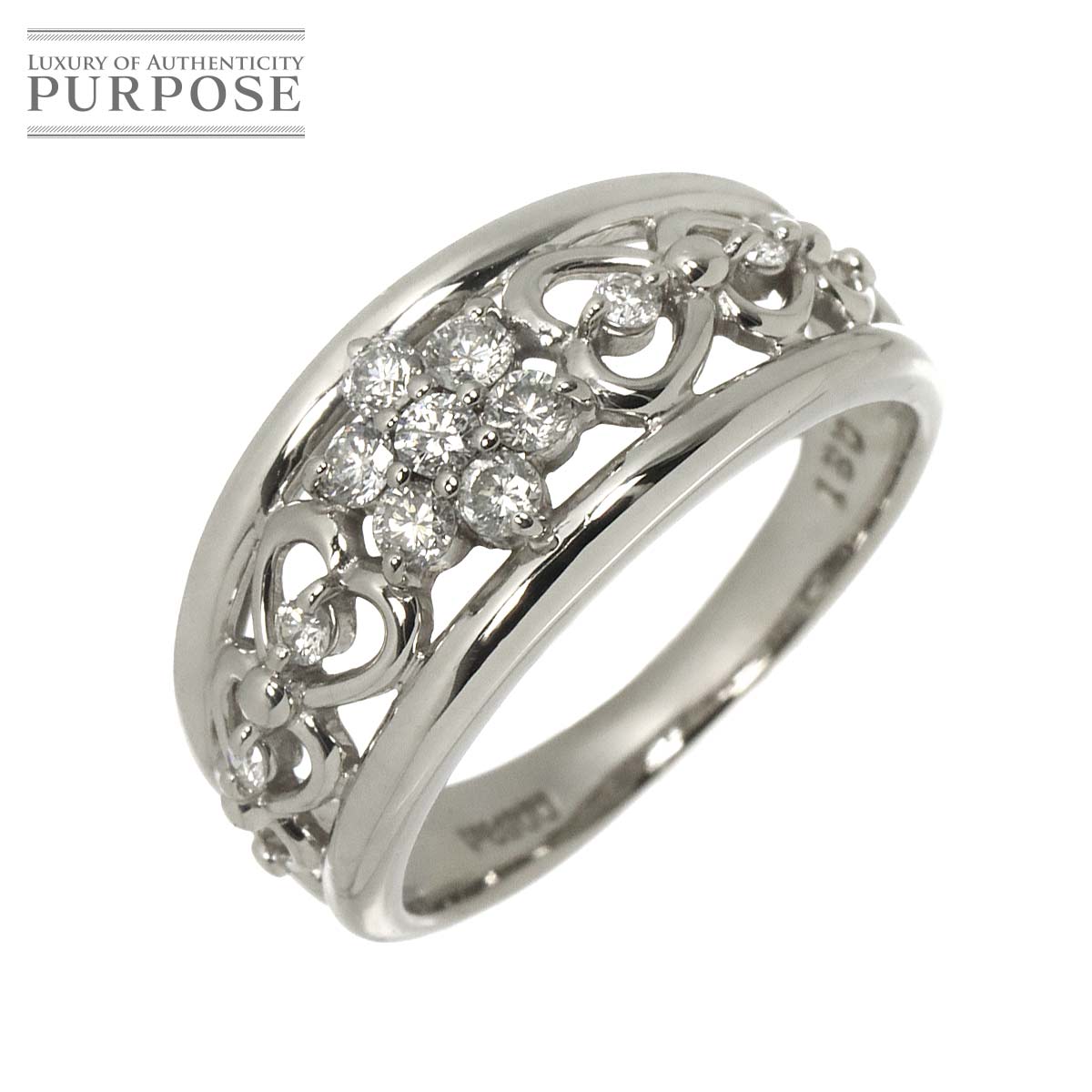 リング 12号 ダイヤ 0.31ct Pt プラチナ 指輪 Diamond Ring 90329707