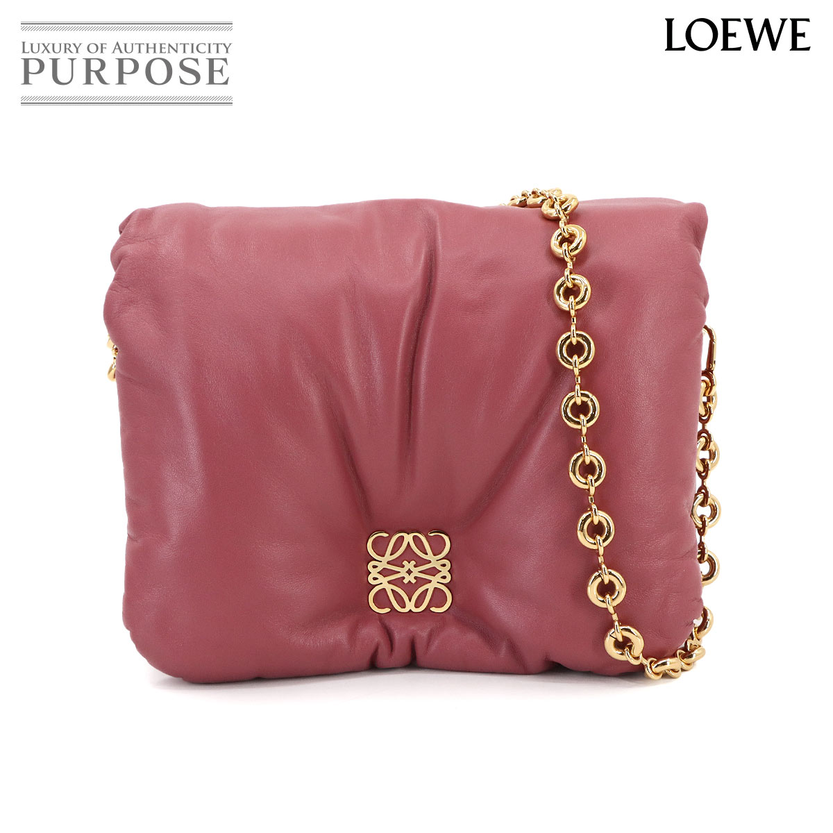 LOEWE パズル フォルド ウォッシュ ハンド クラッチ バッグ レザー