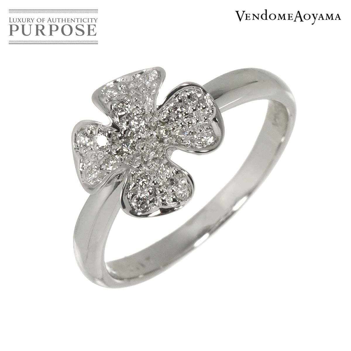 Vendome Aoyama 13号 リング ダイヤ 0.17ct K18 WG ホワイトゴールド 750 指輪 Diamond Ring ヴァンドーム青山 90329719