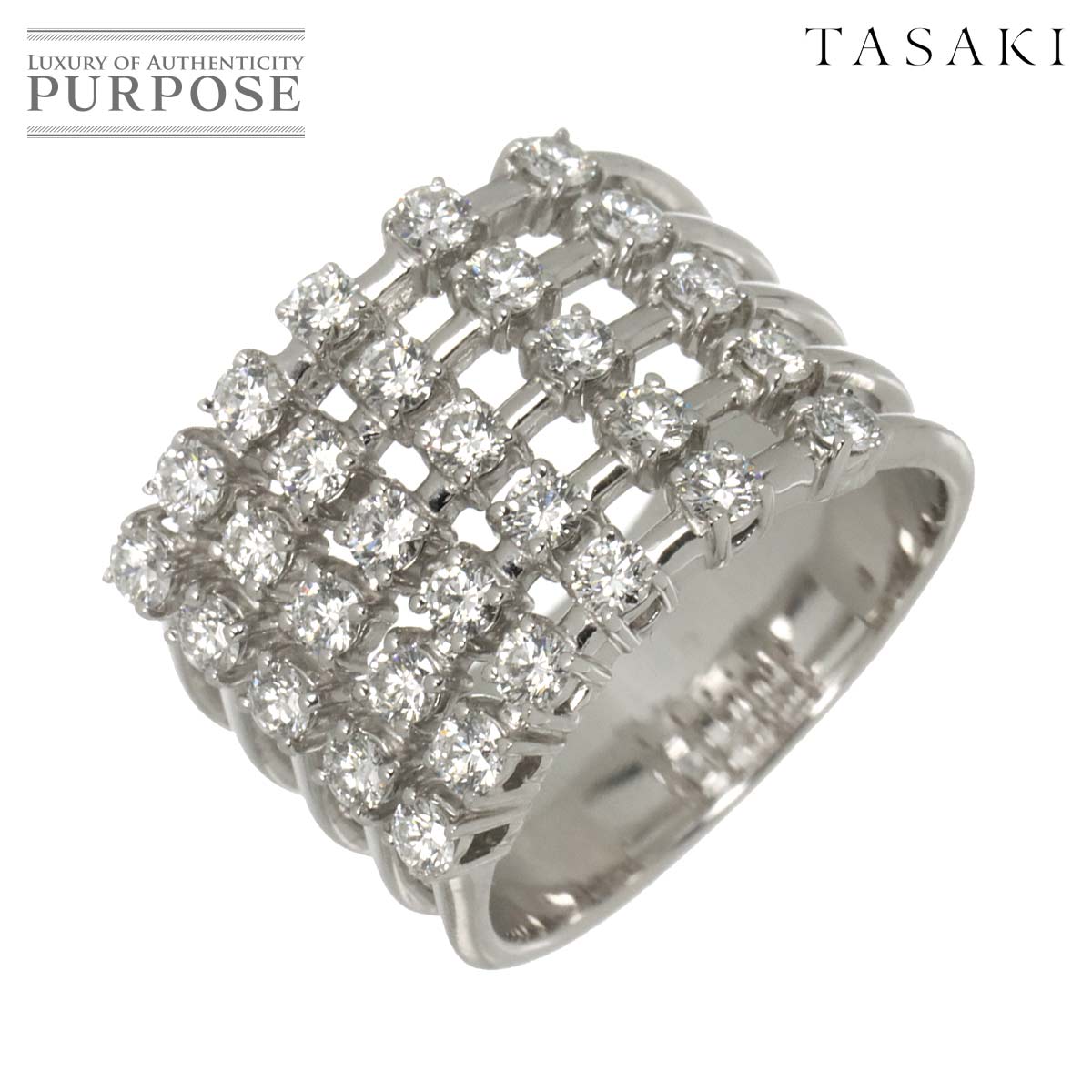 TASAKI 14号 リング ダイヤ 1.33ct K18 WG ホワイトゴールド 750 指輪 田崎真珠 Diamond Ring タサキ 90330214
