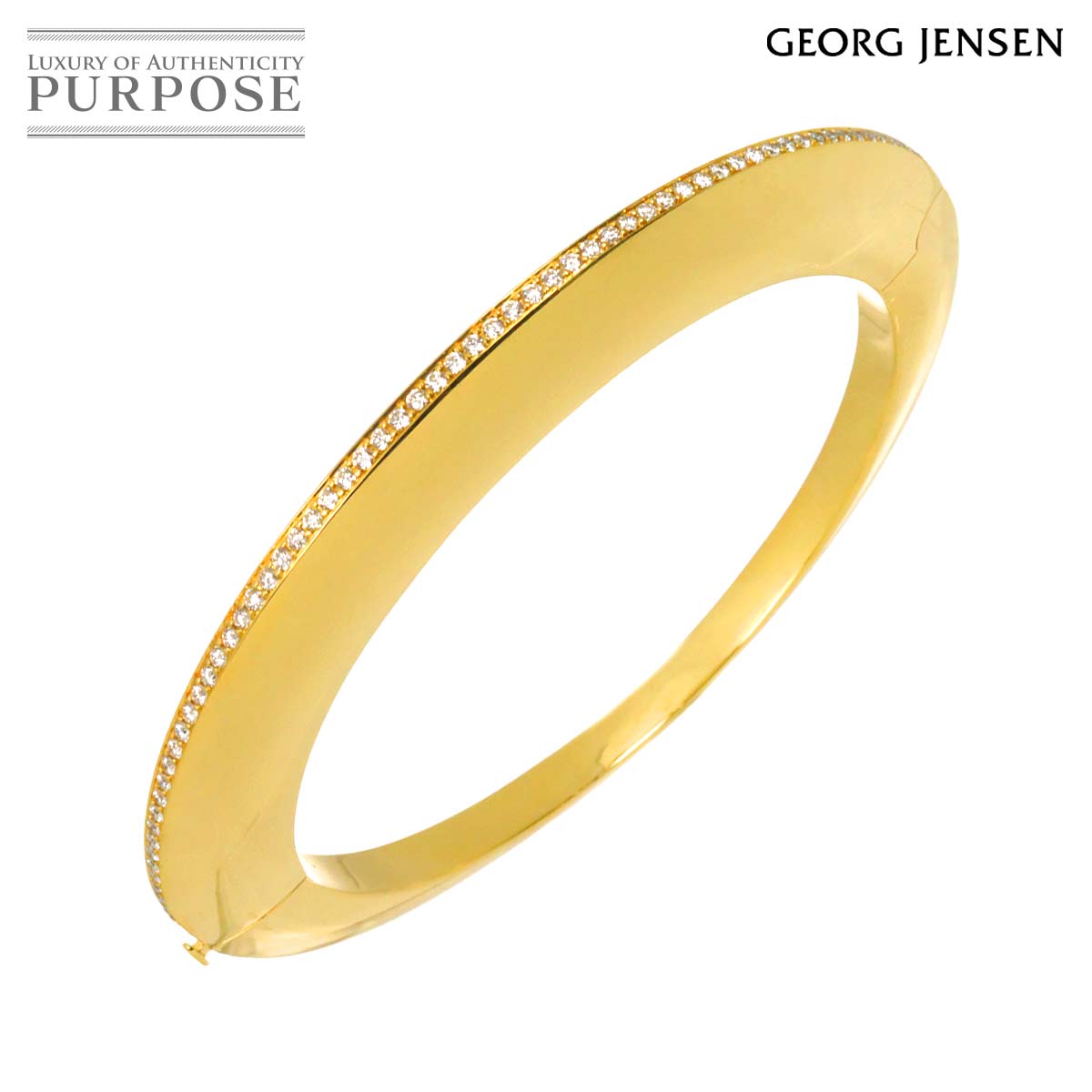 Georg Jensen デューン ダイヤ ブレスレット #M 16cm K18 YG イエローゴールド 750 Diamond Bracelet ジョージ ジェンセン 90332155