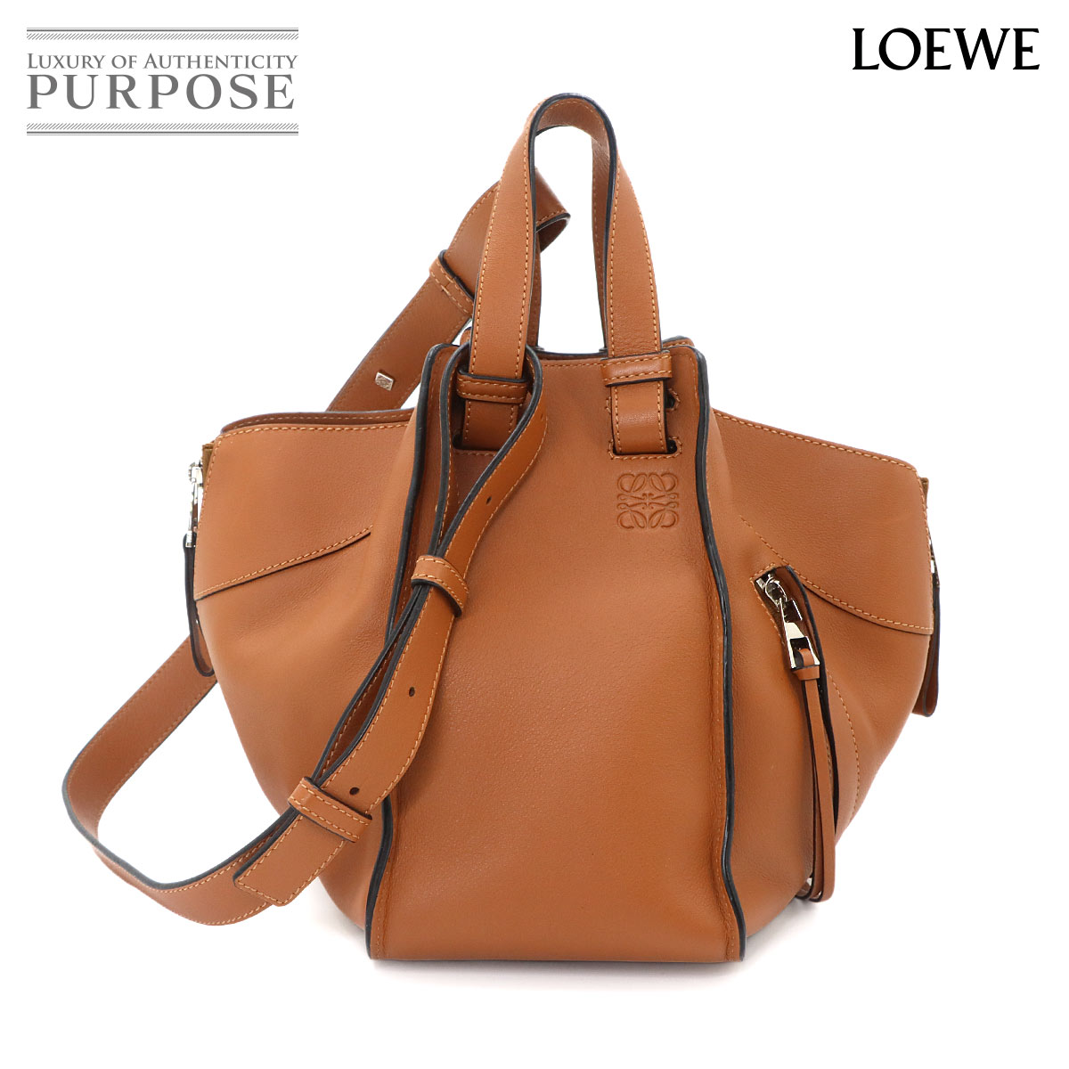 LOEWE パズル フォルド ウォッシュ ハンド クラッチ バッグ レザー