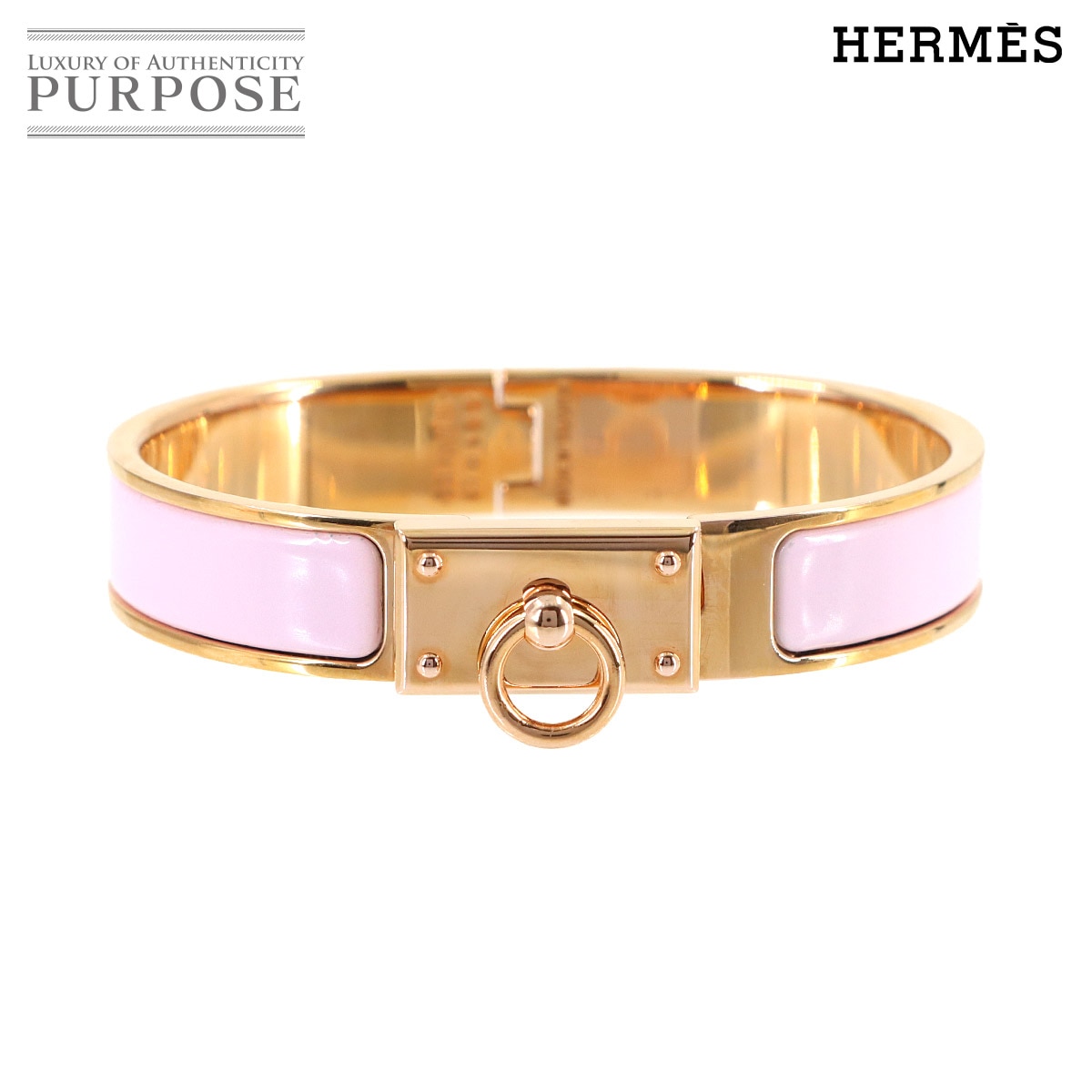 HERMES クリック アノー バングル ローズドラジェ ピンクゴールド アクセサリー Clic Anneau エルメス 90318837