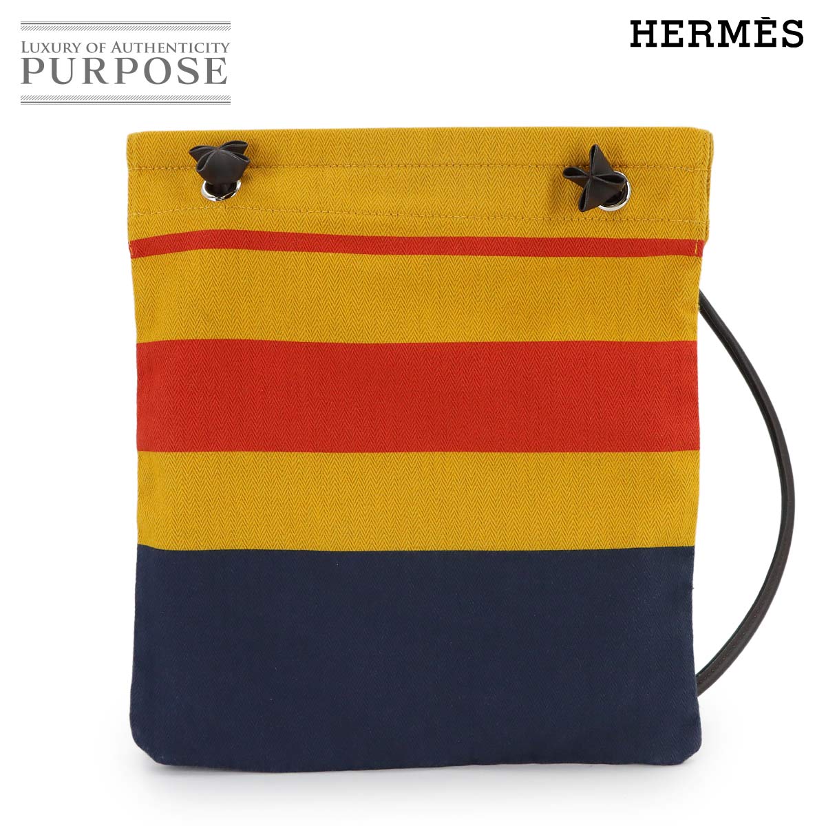 HERMES サック アリーヌ MM ショルダー バッグ トワルシェブロン スイフト ロカバール ジョーヌ オレンジ マリン Z刻印 Sac Aline MM エルメス 90322258