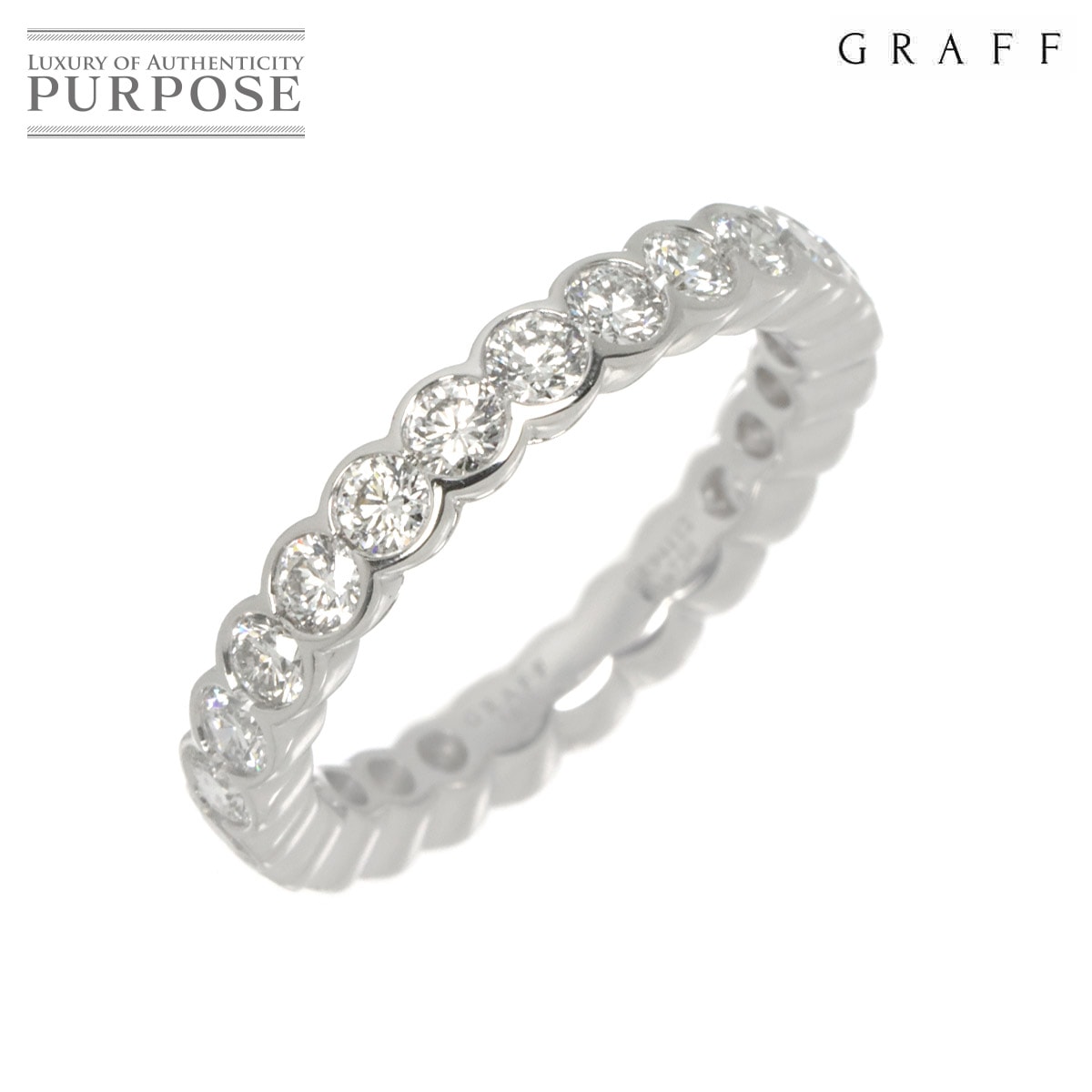 GRAFF ベゼルセット ダイヤ 7号 リング K18 WG ホワイトゴールド 750 指輪 Diamond Ring 【証明書付き】グラフ 90330220