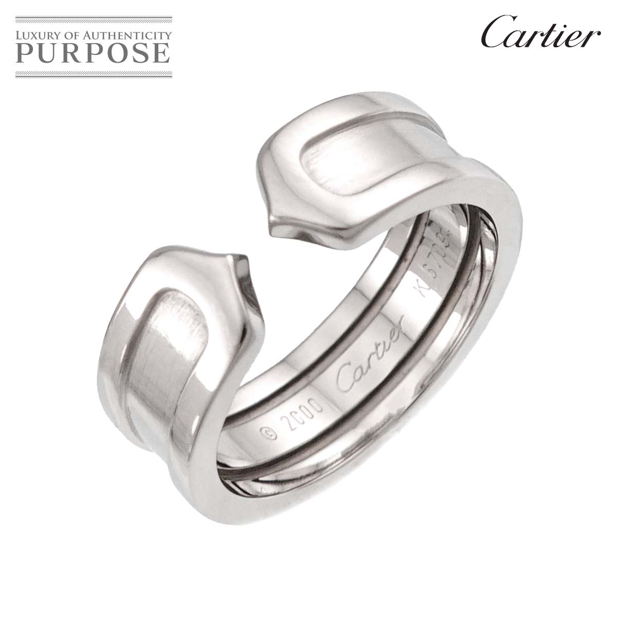 Cartier サントス ドゥ #53 リング ダイヤ 1P K18 YG イエローゴールド