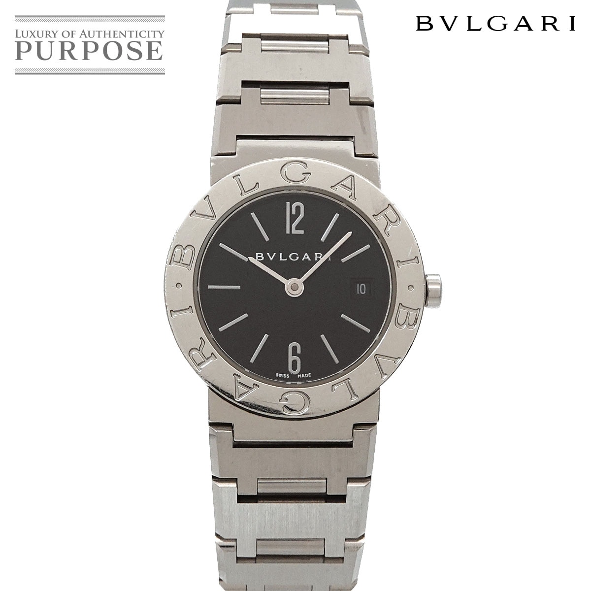 BVLGARI ブルガリブルガリ BB26SSD ヴィンテージ レディース 腕時計 デイト ブラック クォーツ ウォッチ ブルガリ 90337415