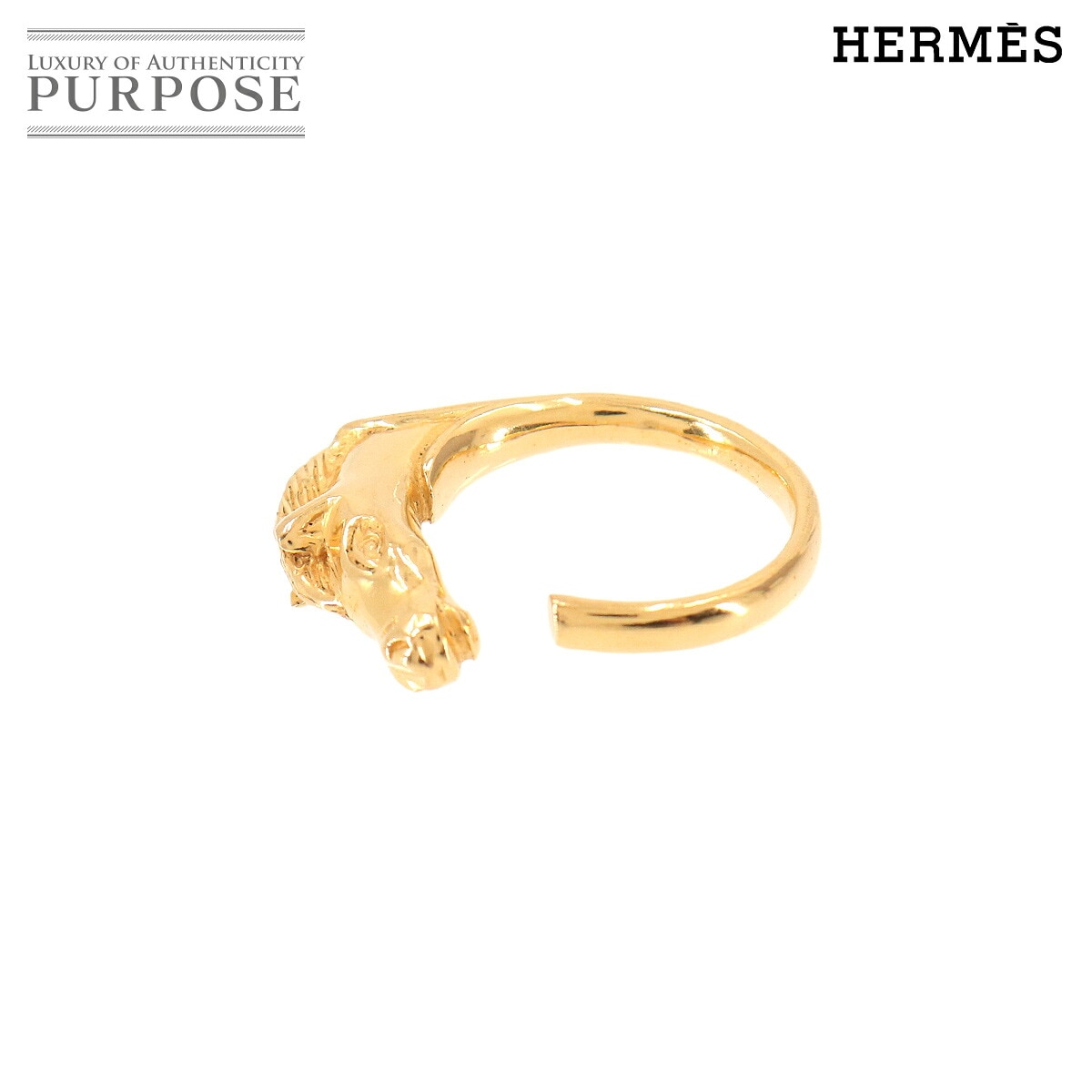 HERMES シュバル ホース リング ゴールド 11号 アクセサリー 指輪 Cheval Ring エルメス 90332397