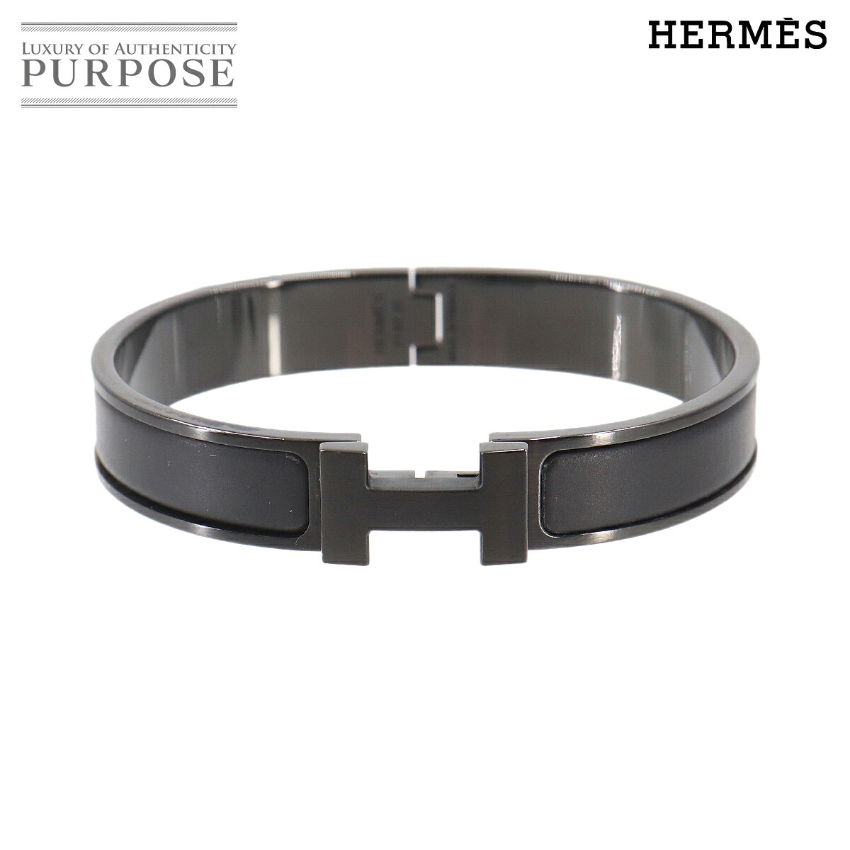 HERMES クリックHH T5 バングル ソーブラック アクセサリー Clic HH エルメス 90333030