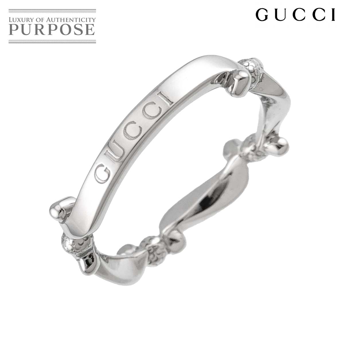 GUCCI #12 リング Pt プラチナ 指輪 Ring グッチ 90332526