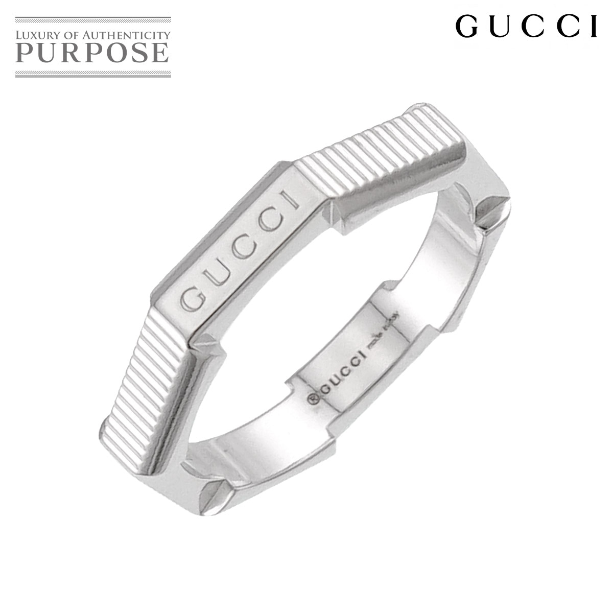 GUCCI リンクトゥ ラブ #13 リング K18 WG ホワイトゴールド 750 指輪 Link to Love Ring グッチ 90333655