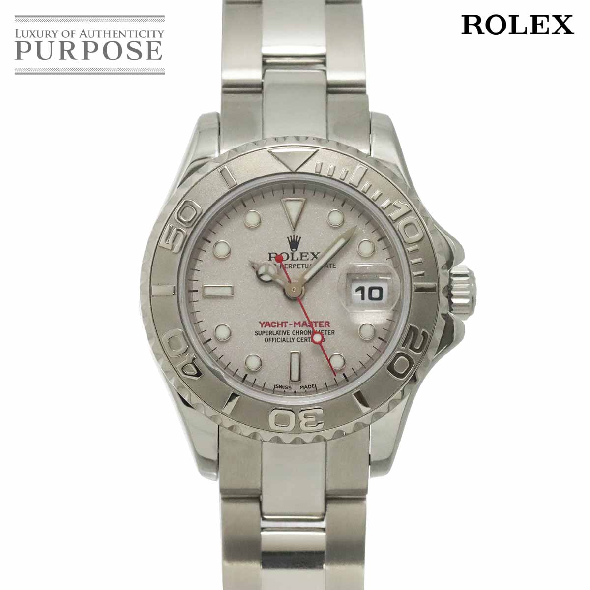ROLEX ヨットマスター ロレジウム 169622 K番 レディース 腕時計 デイト PT オートマ 自動巻き ウォッチ Yacht Master Rolesium ロレックス 90331879
