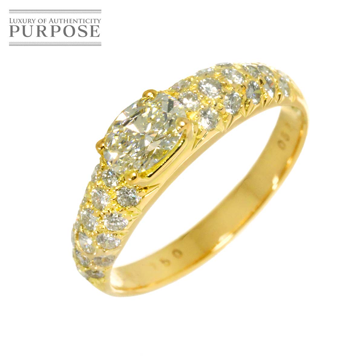 リング 12号 ダイヤ 0.53ct/0.53ct K18 YG イエローゴールド 750 指輪 Diamond Ring 90331949