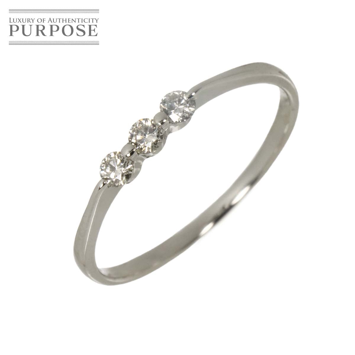 リング 14号 ダイヤ 0.20ct Pt プラチナ 指輪 Diamond Ring 90333539