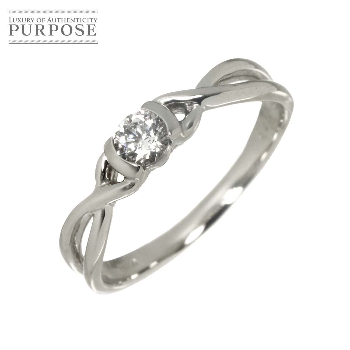 リング 10.5号 ダイヤ 0.20ct Pt プラチナ 指輪 Diamond Ring 90333543