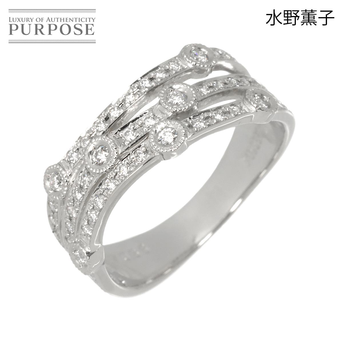 KAORUKO MIZUNO 12号 リング ダイヤ 0.36Pt プラチナ 指輪 作家物 Diamond Ring 水野薫子 90331538