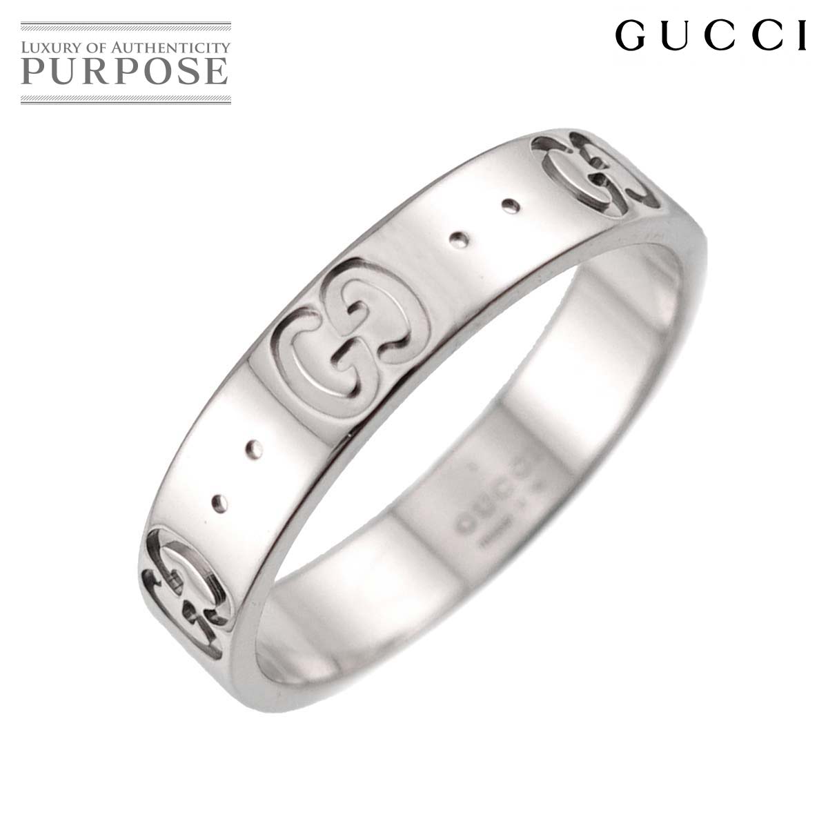 GUCCI アイコン #11 リング K18 WG ホワイトゴールド 750 指輪 Icon Ring グッチ 90332676