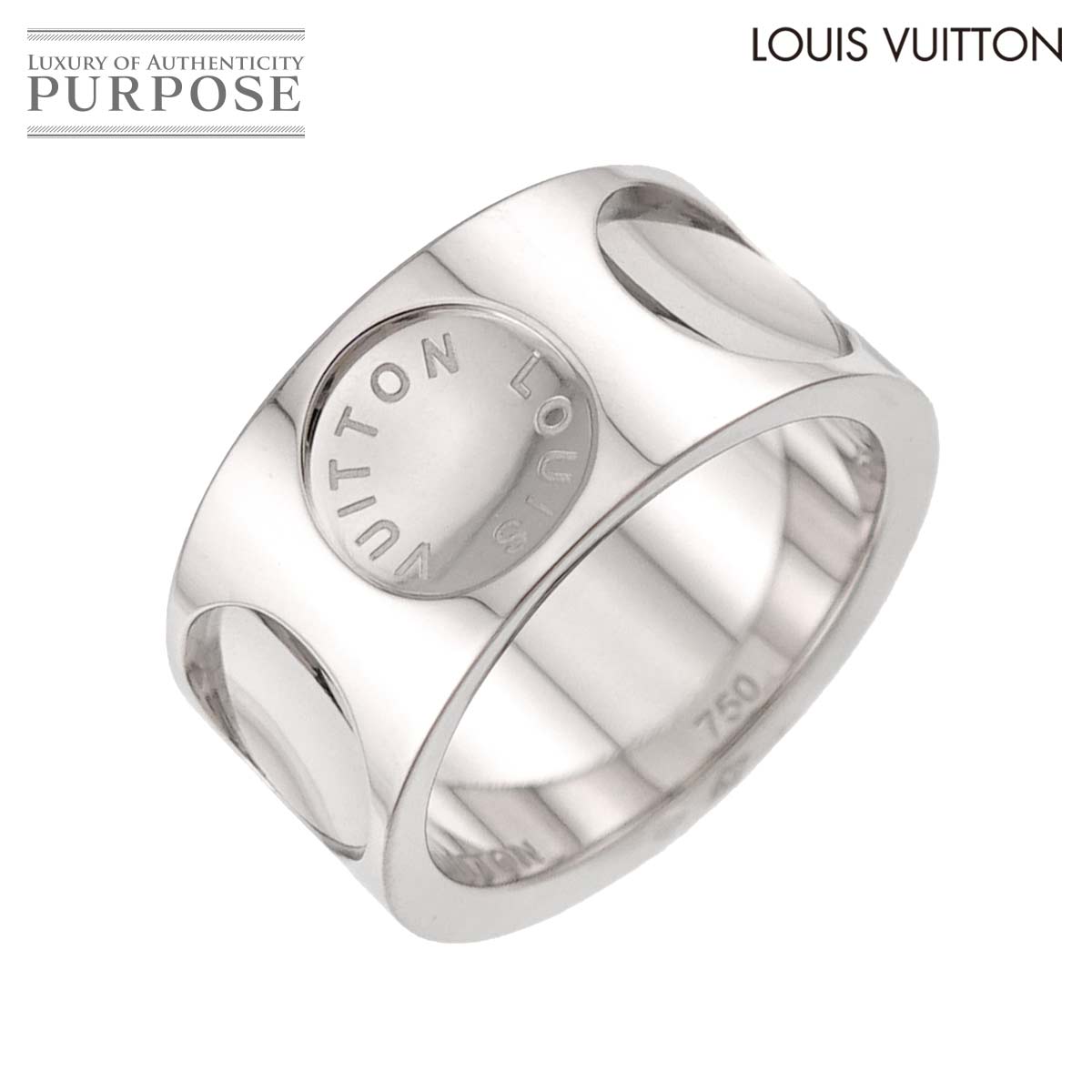 LOUIS VUITTON プティット バーグ アンプラント #53 リング K18 WG ホワイトゴールド 750 指輪 Petit Bague Empreinte Ring ルイ ヴィトン 90332698
