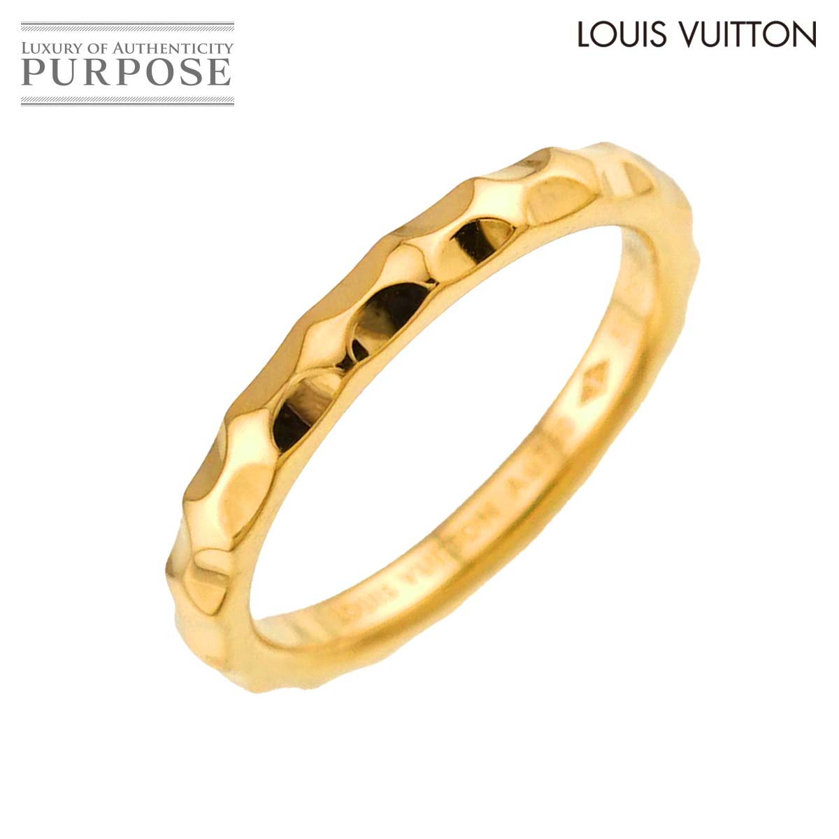 LOUIS VUITTON モノグラム アンフィニ #51 リング K18 YG イエローゴールド 750 Alliance Ring ルイヴィトン 90334522
