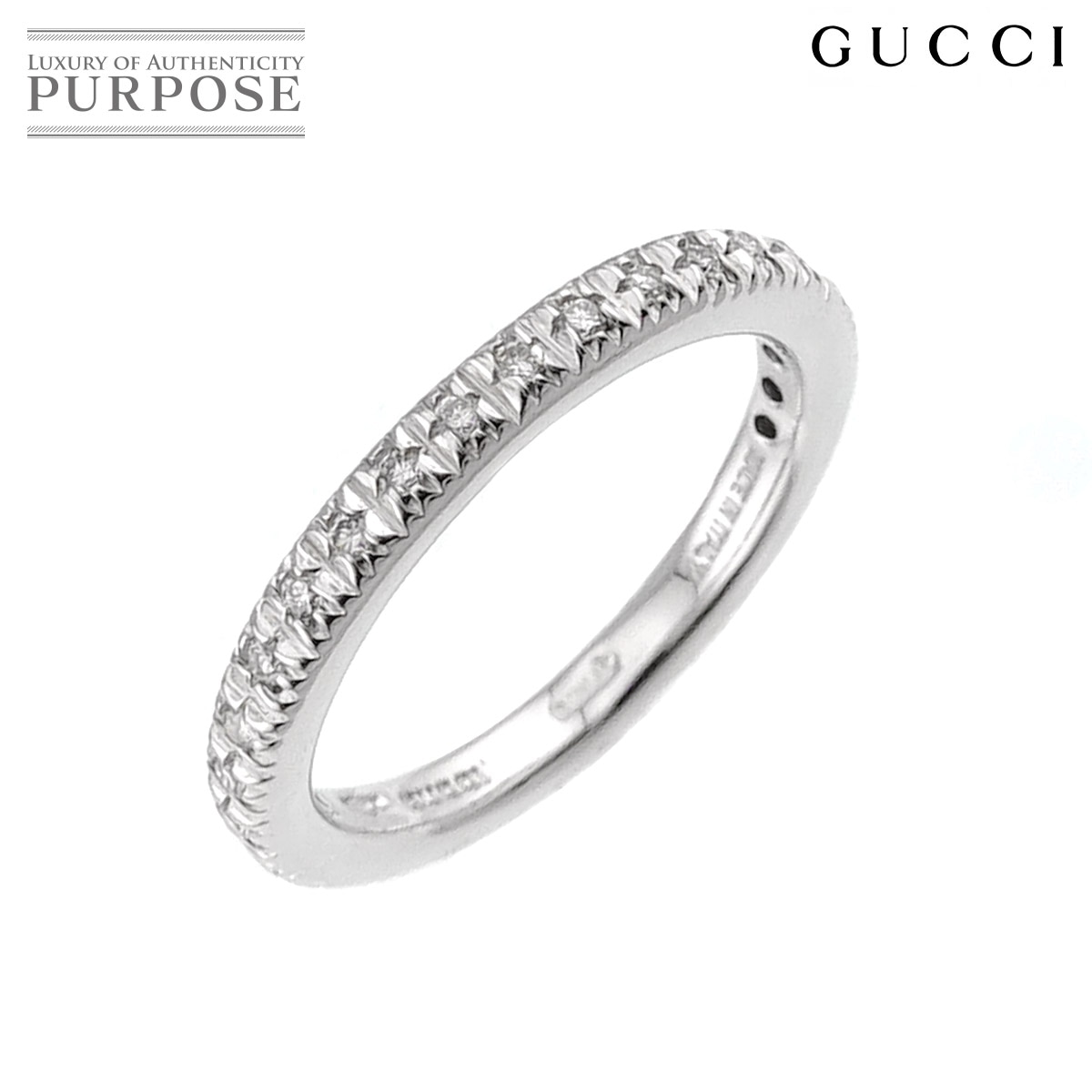 GUCCI 10.5号 リング ダイヤ K18 WG ホワイトゴールド 750 指輪 Diamond Ring グッチ 90334535