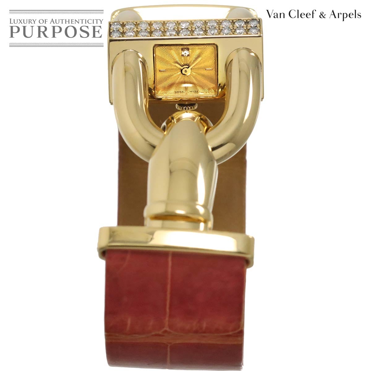 VanCleef&Arpels ミスカデナ 1P ダイヤ レディース 腕時計 ゴールド K18YG クォーツ ウォッチ Miss Cadena ヴァンクリーフ＆アーペル 90331761
