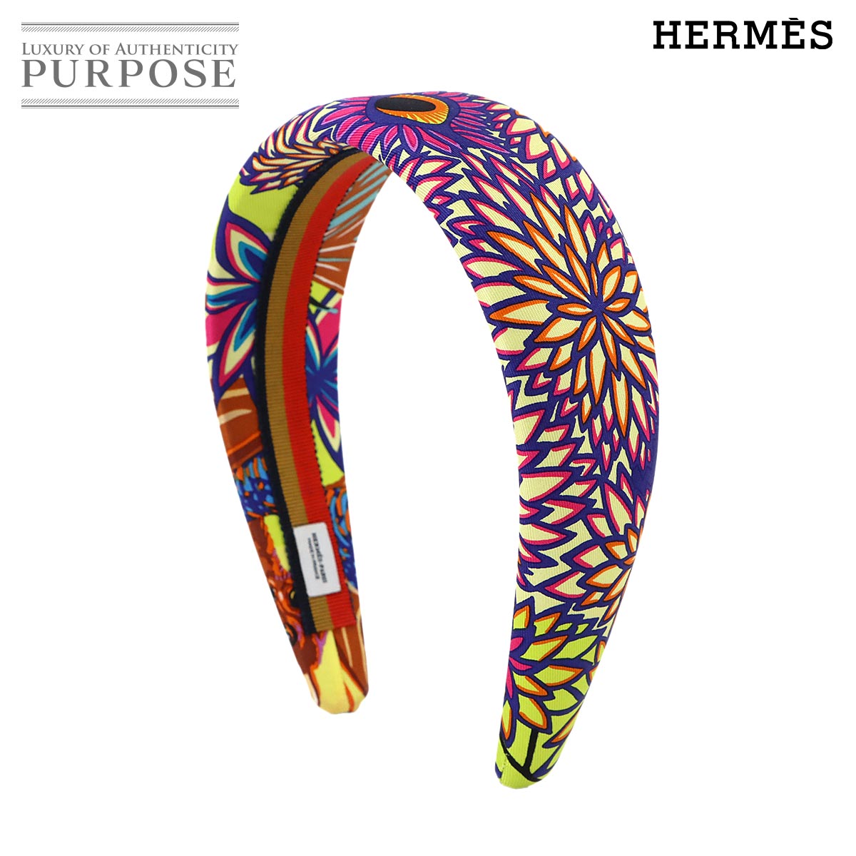 HERMES ジナ カチューシャ Wild Singapore ワイルドシンガポール シルク マルチカラー アクセサリー Headband エルメス 90320085