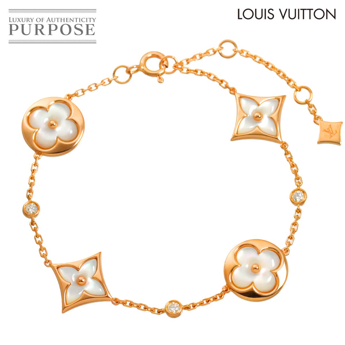 LOUIS VUITTON ブロッサム BB ダイヤ ブレスレット 17.5cm K18 PG ピンクゴールド 750 Bracelet ルイ ヴィトン 90328275