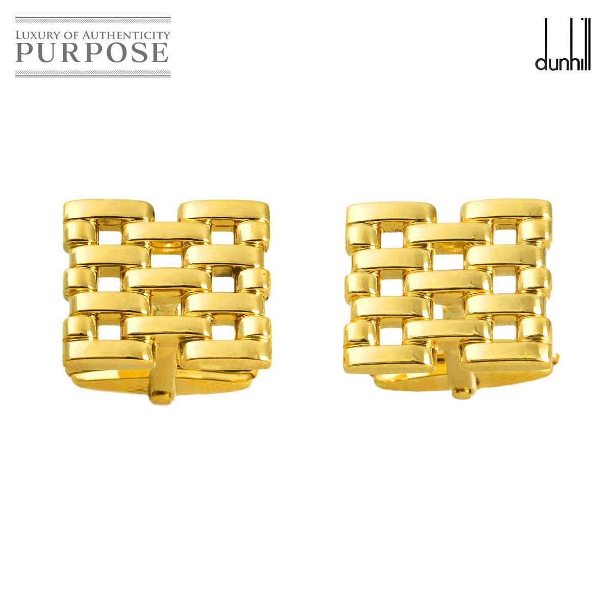 dunhill カフス K18 YG イエローゴールド 750 cuff links ダンヒル 90330261