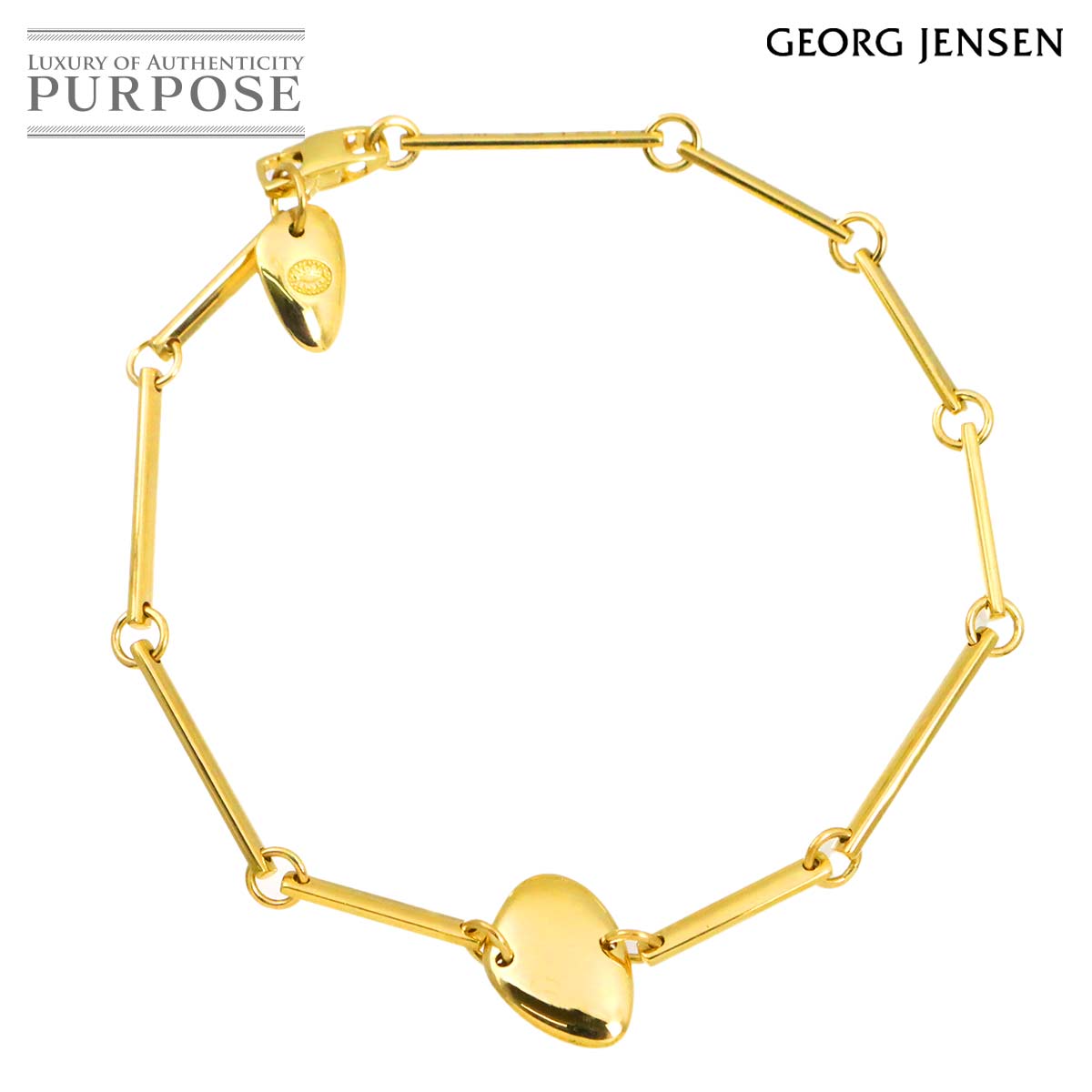 Georg Jensen ペブルス ブレスレット 19cm K18 YG イエローゴールド 750 Bracelet ジョージ ジェンセン 90332177