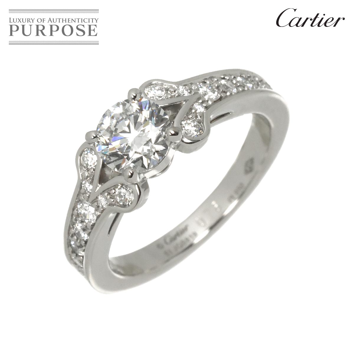 Cartier バレリーナ ダイヤ 0.76ct E/VS1/3EX #51 リング Pt プラチナ 指輪 Ballerine Ring【鑑定書・証明書】カルティエ 90332696