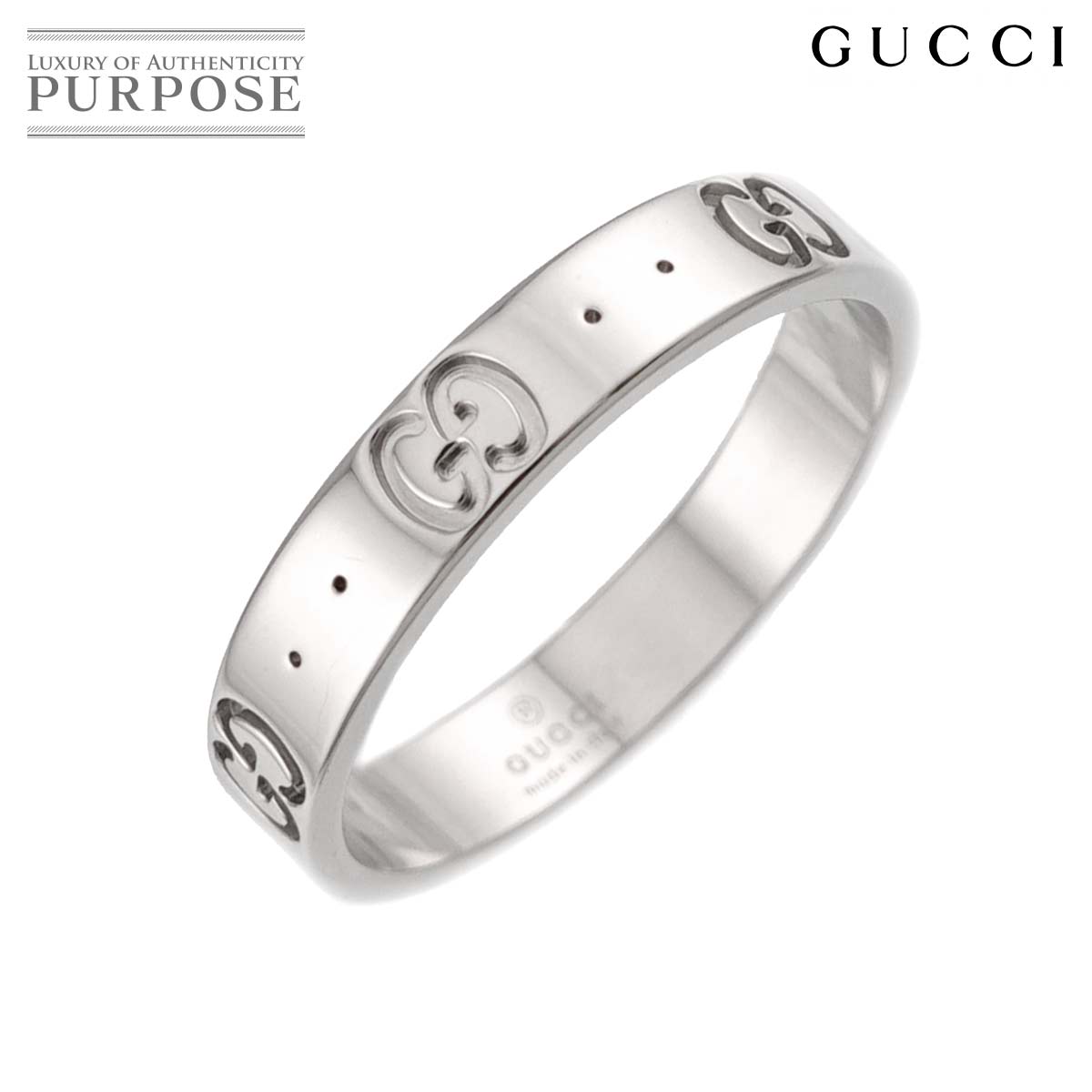 GUCCI アイコン #20 リング K18 WG ホワイトゴールド 750 指輪 Icon Ring グッチ 90334806