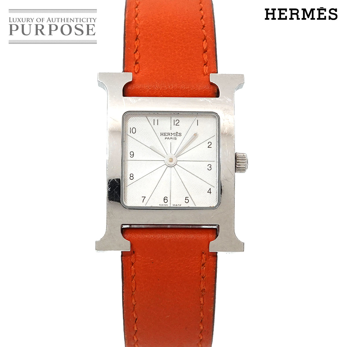 HERMES Hウォッチ HH1 210 レディース 腕時計 シルバー クォーツ ウォッチ H Watch エルメス 90336783