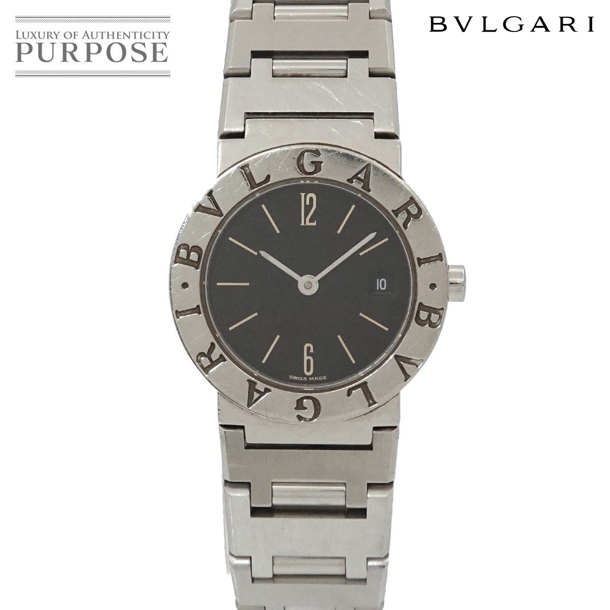 BVLGARI ブルガリブルガリ BB26SSD ヴィンテージ レディース 腕時計 デイト ブラック クォーツ ウォッチ ブルガリ 90338919