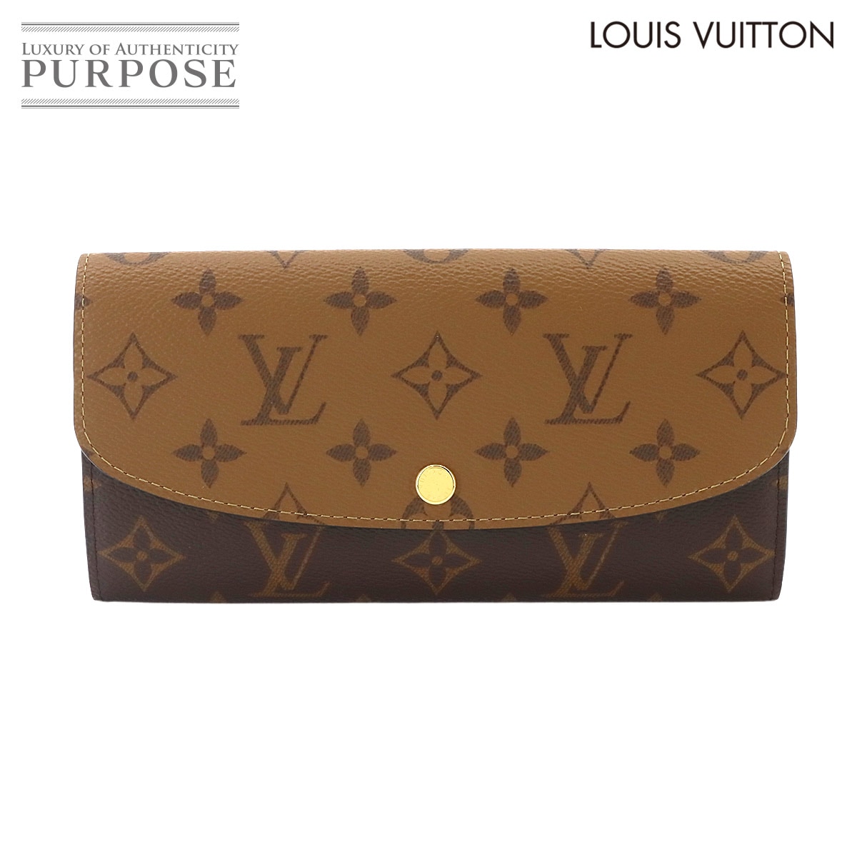 LOUIS VUITTON モノグラム リバース ポルトフォイユ エミリー ウォレット 二つ折り 長財布 M82157 RFID Sarah Wallet ルイ ヴィトン 90335185