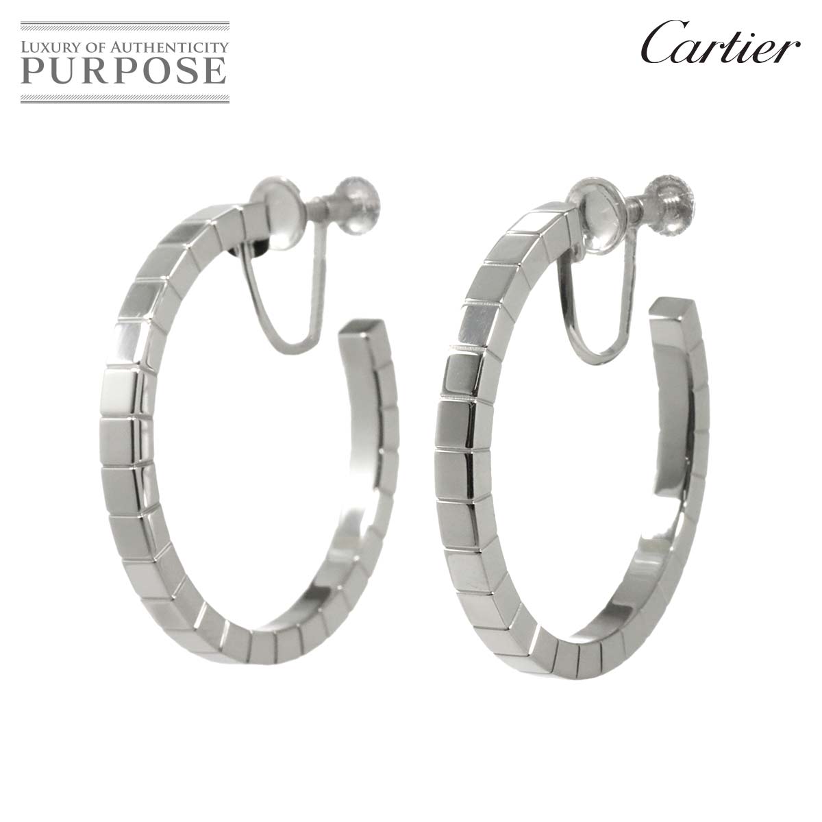Cartier ラニエール イヤリング K18 K14 WG ホワイトゴールド 750 585 Laniere Earrings カルティエ 90329869