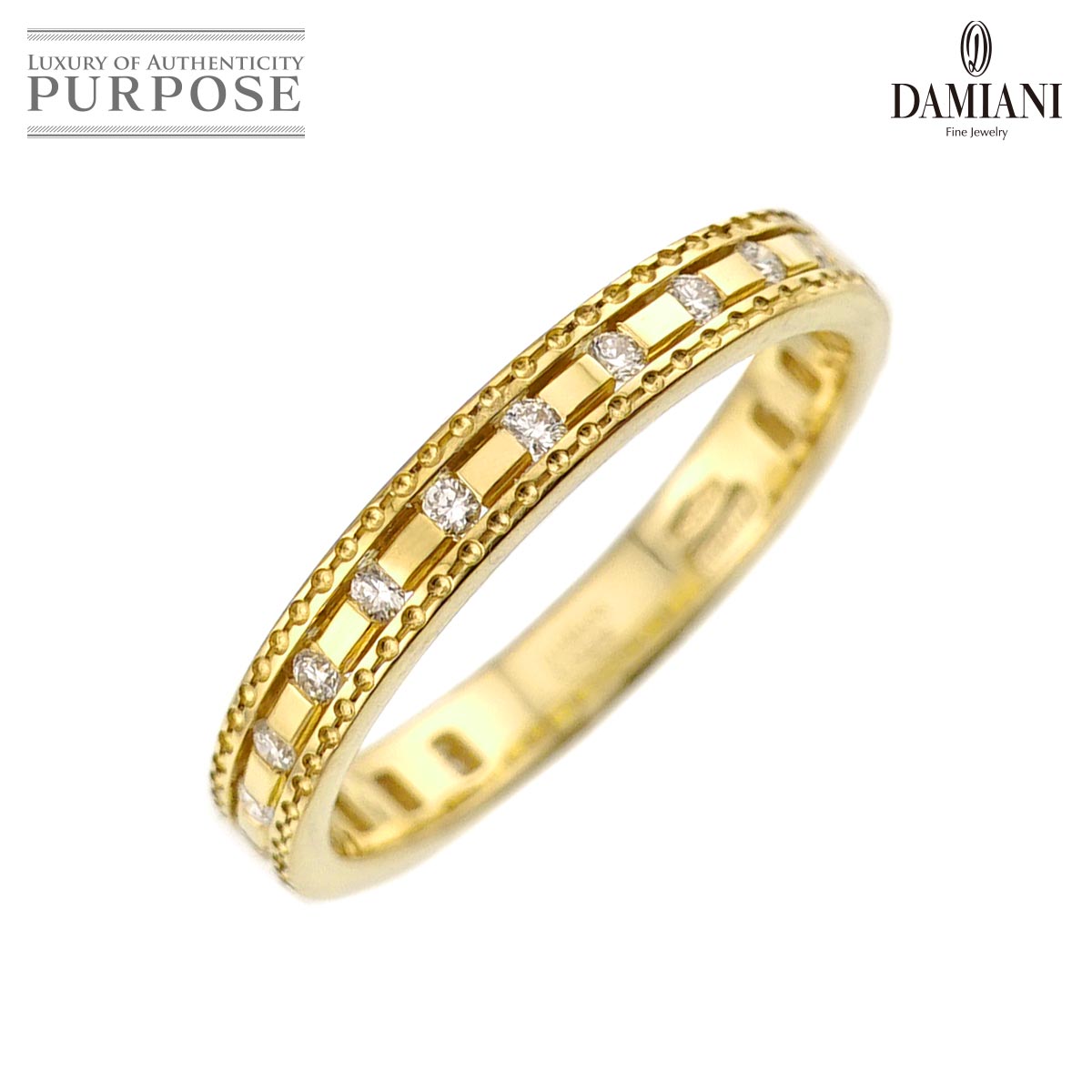 DAMIANI ベルエポック 8号 リング ダイヤ K18 YG イエローゴールド 750 指輪 Belle Epoque Ring 【証明書付き】 ダミアーニ 90335452