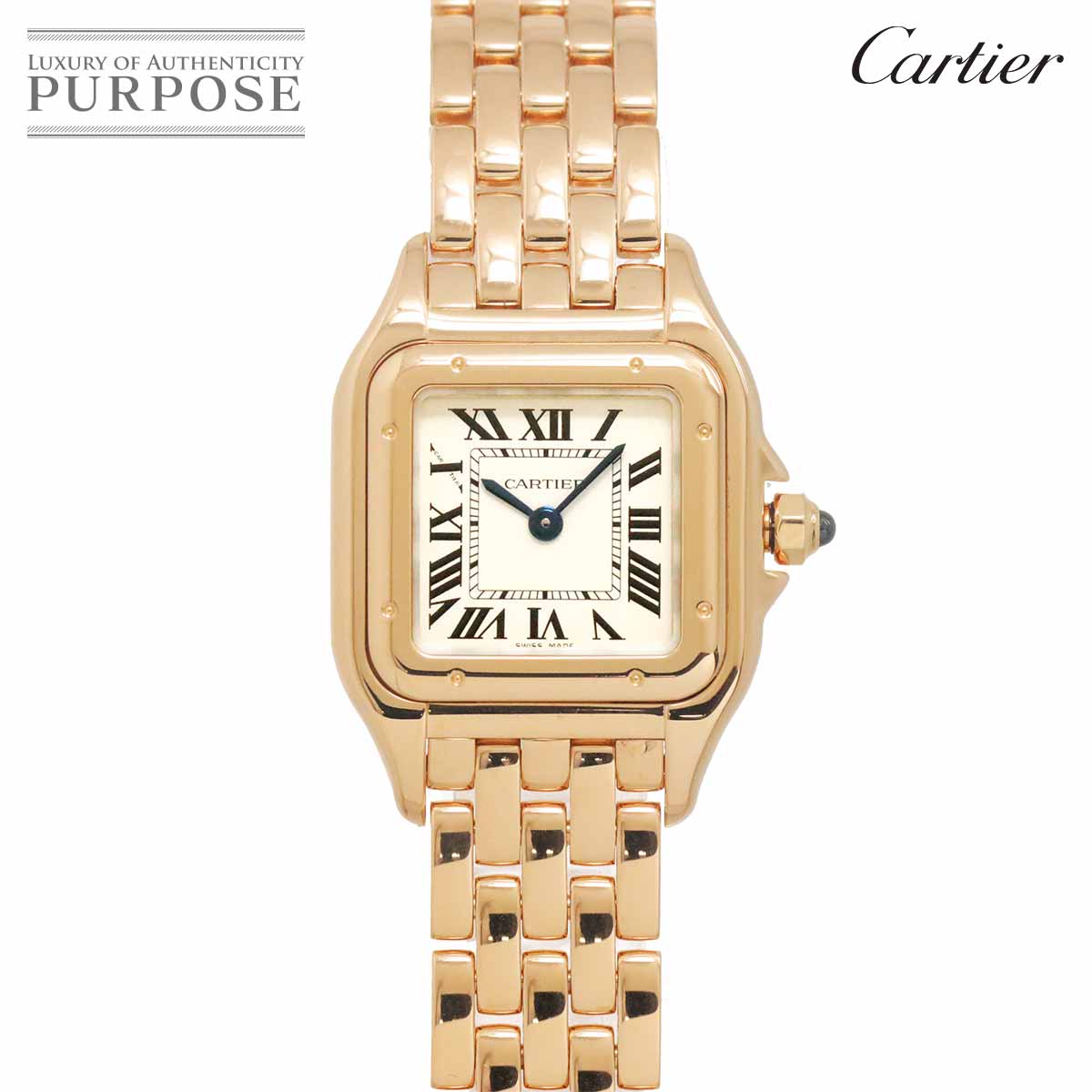 Cartier パンテール ドゥ カルティエ SM WGPN0040 レディース 腕時計 シルバー K18PG ピンクゴールド 金無垢 クォーツ Panthere de Cartier カルティエ 90332046