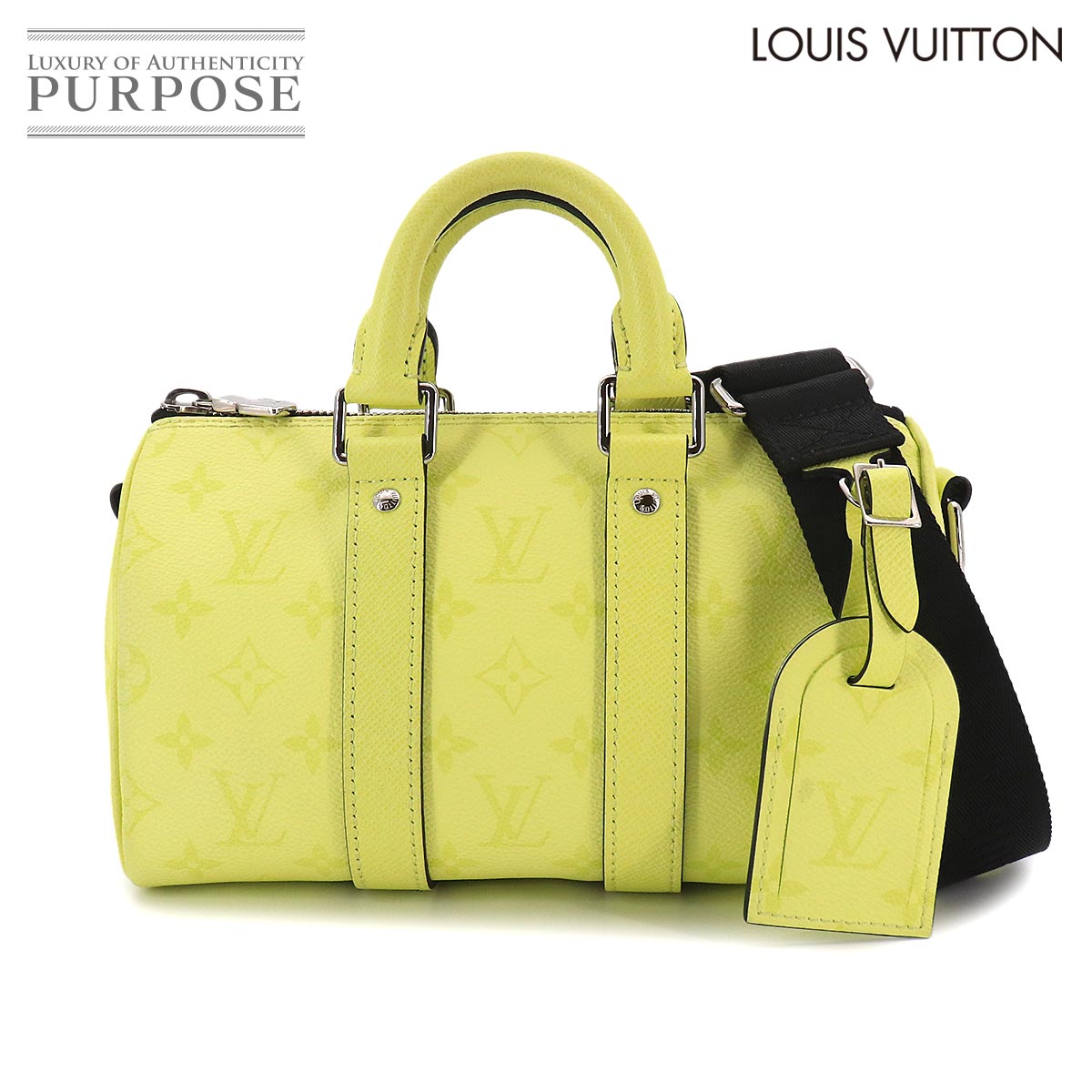LOUIS VUITTON タイガラマ キーポル バンドリエール 25 2way ハンド ショルダー バッグ レモンイエロー M14078 RFID Keepall Bandouliere ルイ ヴィトン 90329480