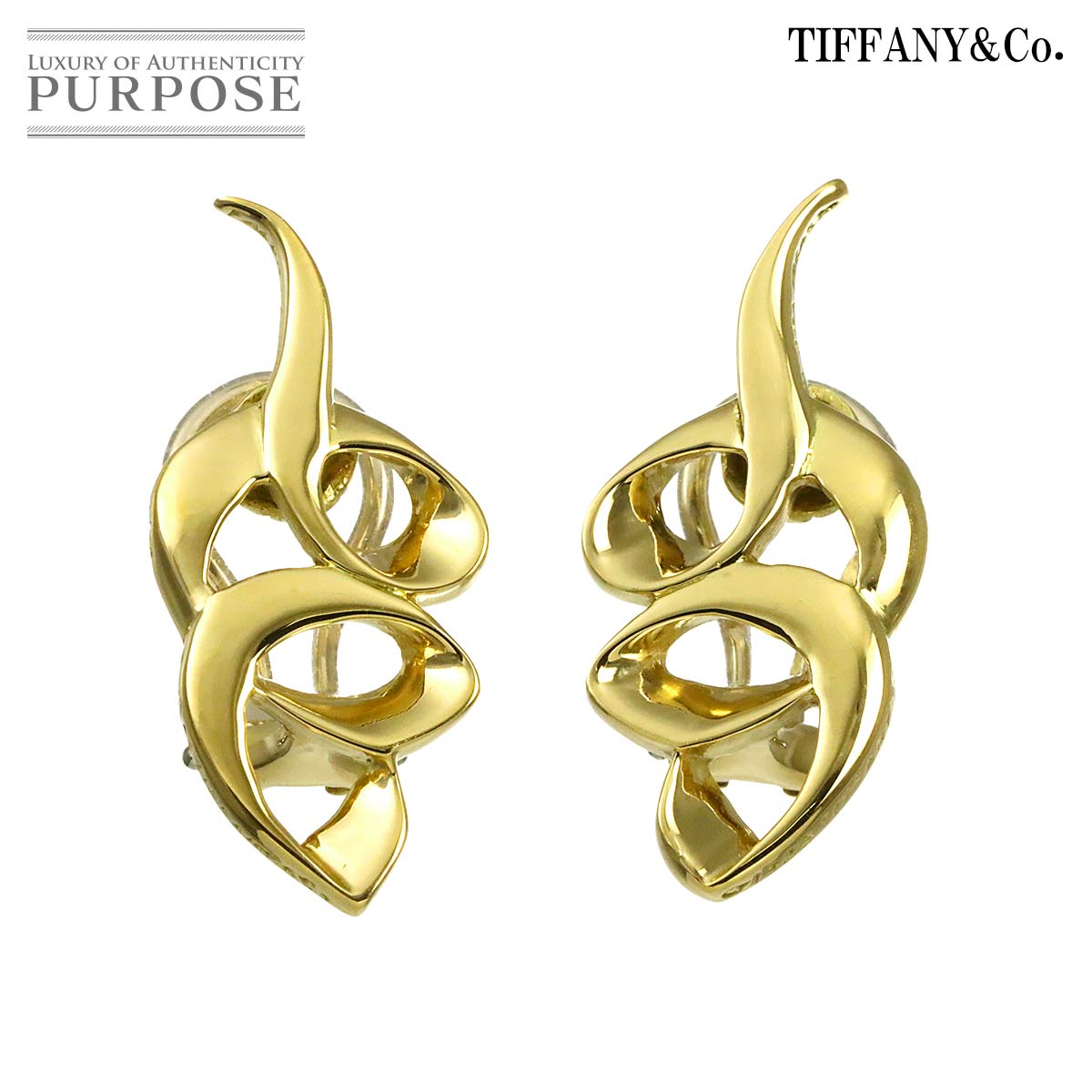 TIFFANY&Co. パロマ・ピカソ イヤリング K18 YG イエローゴールド 750 Earrings Clip-on ティファニー 90331615