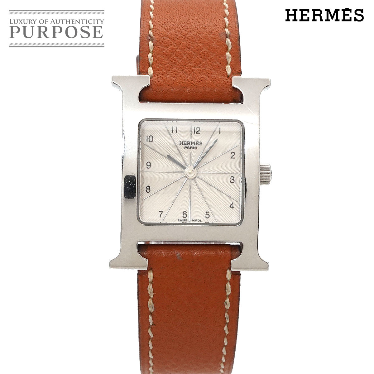 HERMES Hウォッチ HH1 210 レディース 腕時計 シルバー クォーツ ウォッチ H Watch エルメス 90337553