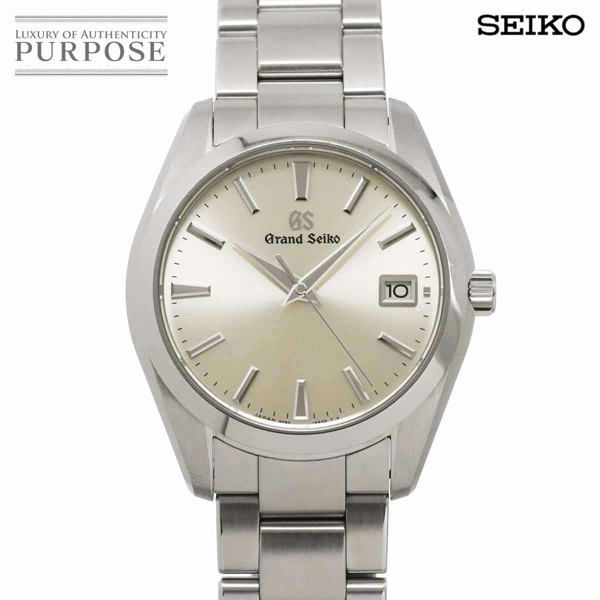 GRAND SEIKO SBGV221 メンズ 腕時計 9F82-0AF0 デイト シルバー クォーツ ウォッチ グランドセイコー 90338449