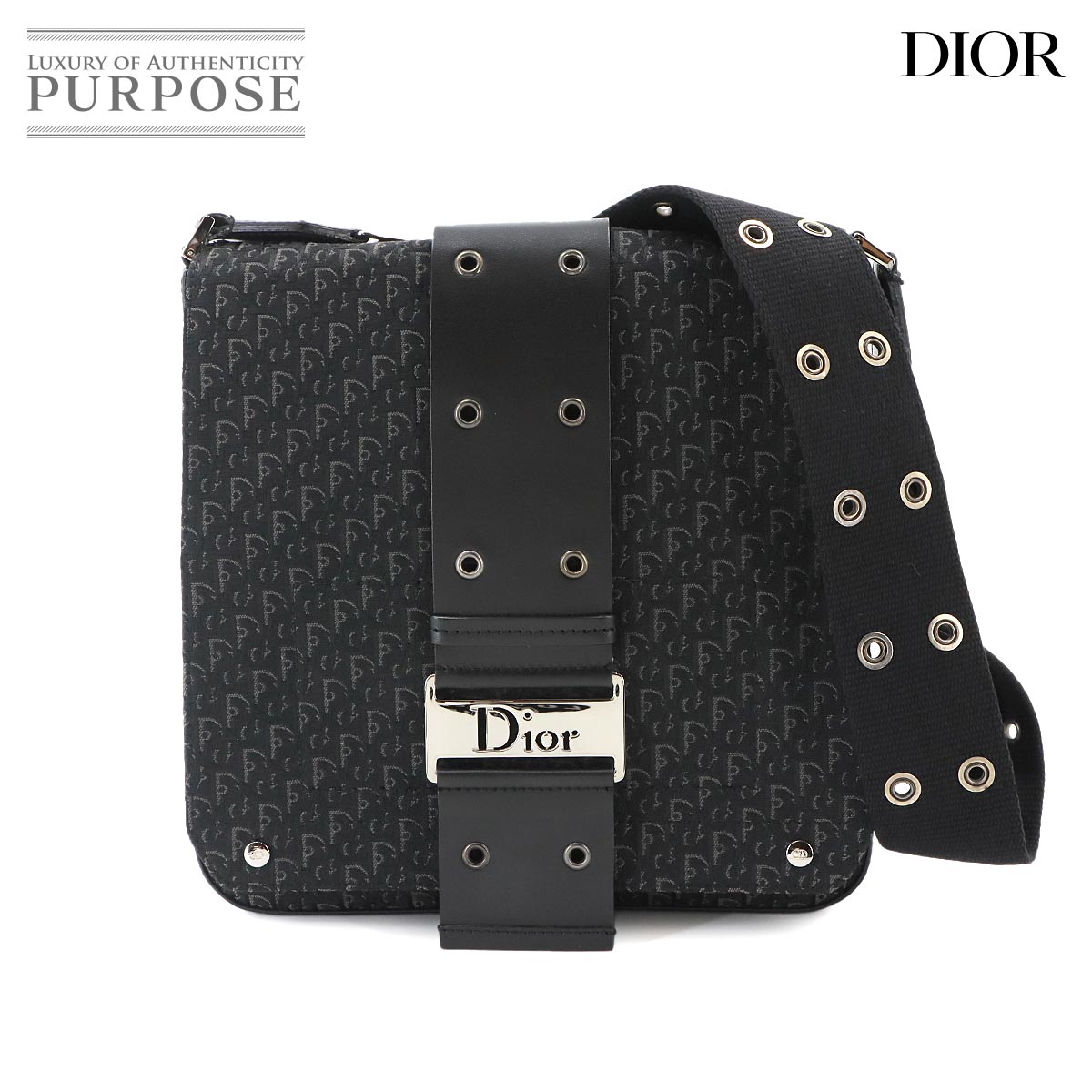 Christian Dior ハードコア ショルダー バッグ キャンバス レザー