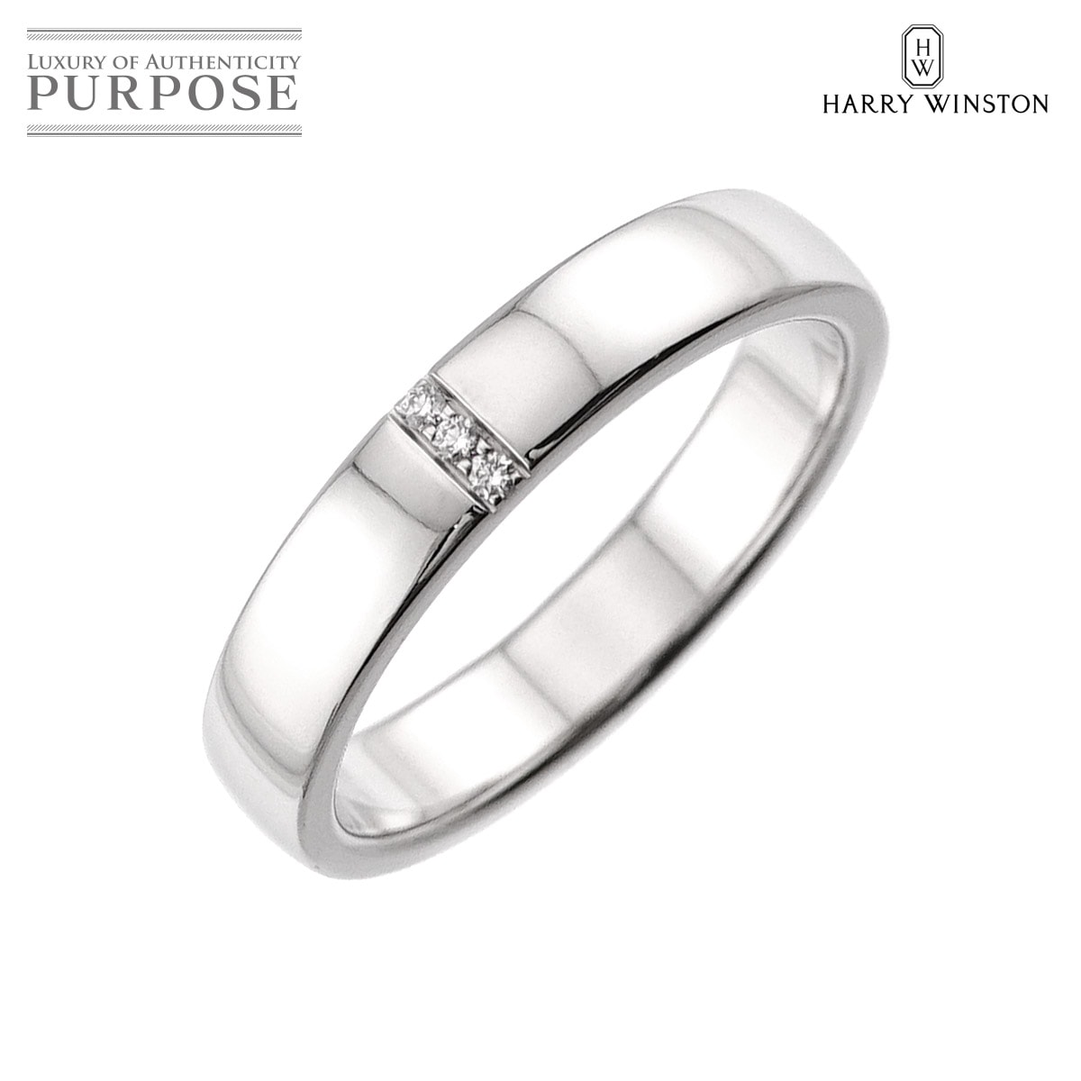 HARRY WINSTON スリーストーン 18.5号 リング ダイヤ Pt プラチナ 指輪 Diamond Ring ハリーウィンストン 90332543