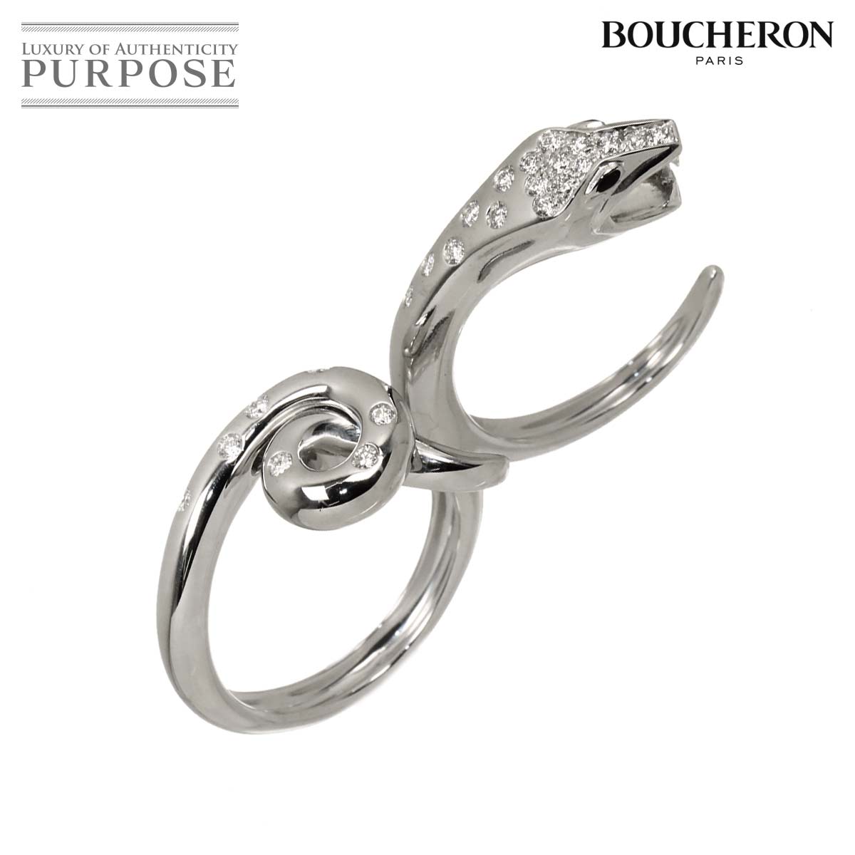 BOUCHERON トゥルブル #58 リング ダイヤ K18 WG ホワイトゴールド 750 指輪 Diamond Ring ブシュロン 90332880