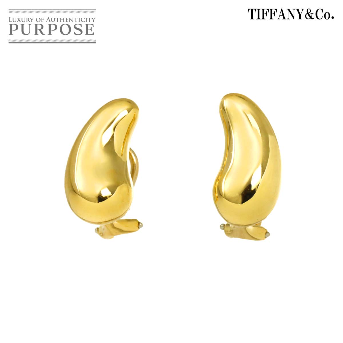 TIFFANY&Co. ティアドロップ イヤリング K18 YG イエローゴールド 750 Earrings Clip on ティファニー 90332241
