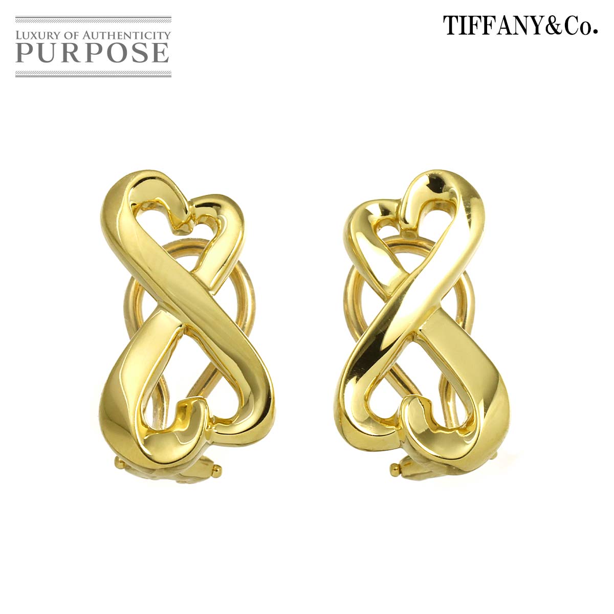TIFFANY&Co. ラビングハート イヤリング K18 YG イエローゴールド 750 Earrings Clip on ティファニー 90334972