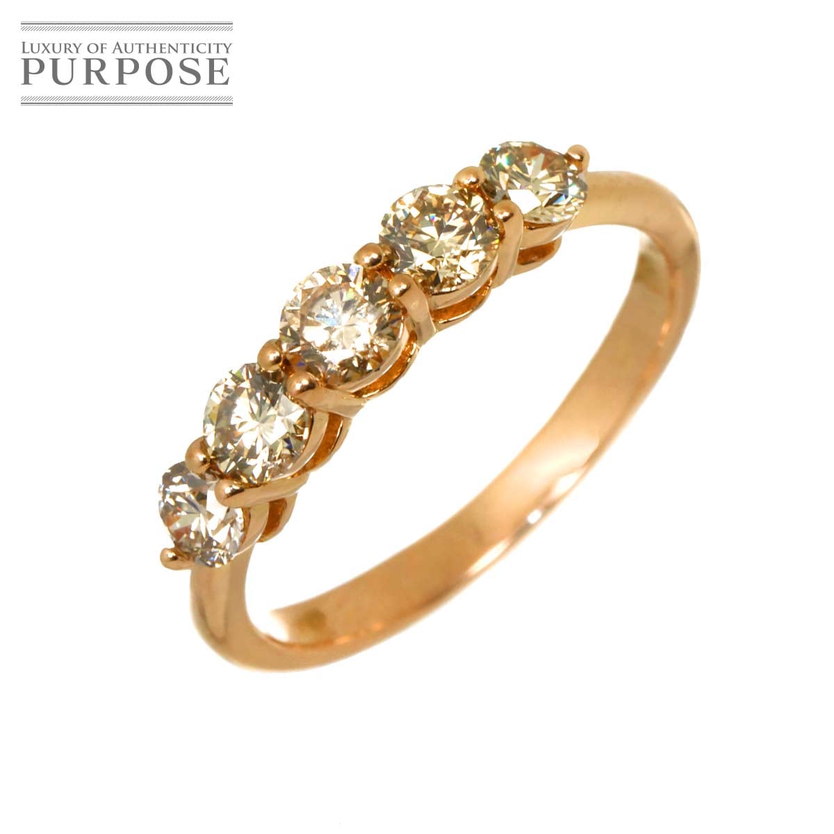 リング 17号 ダイヤ 1.00ct K18 PG ピンクゴールド 750 指輪 Diamond Ring 90339239