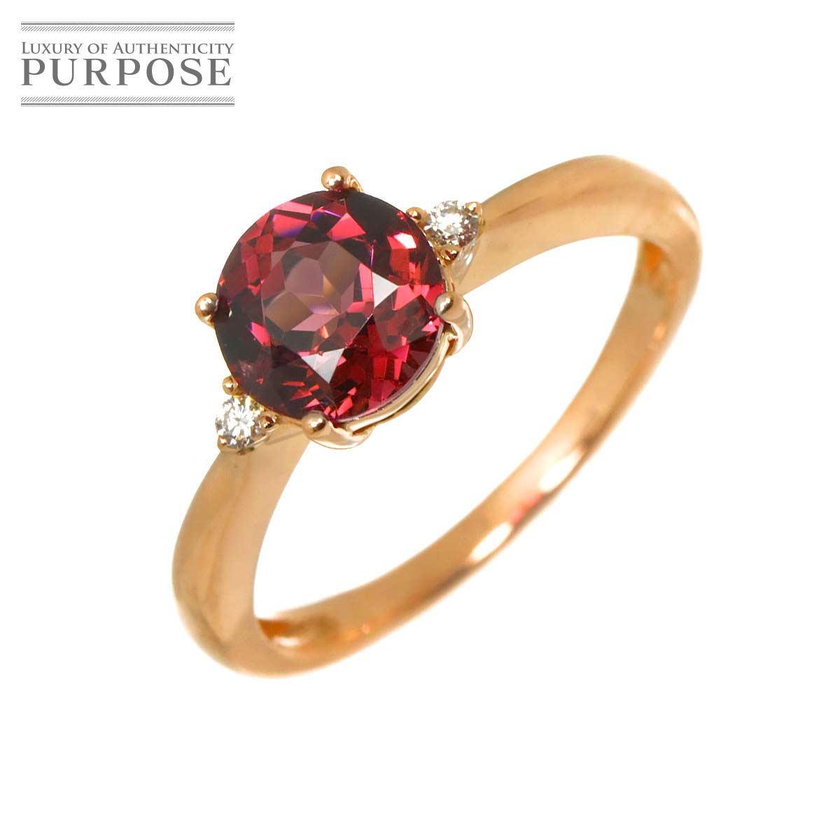 リング 11号 トルマリン 1.40ct ダイヤ 0.03ct K18 PG ピンクゴールド 750 指輪 Tourmaline Ring 90339809