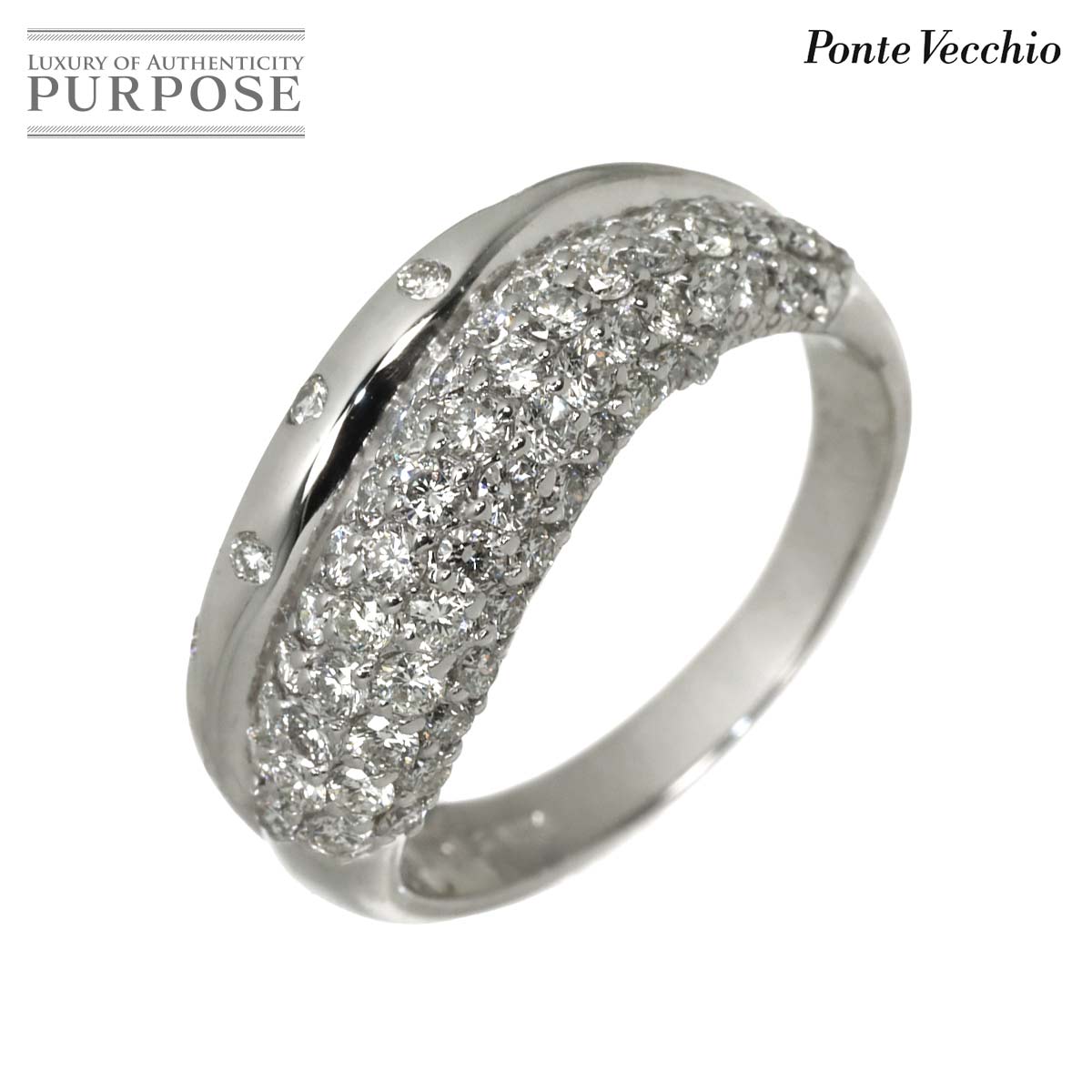 Ponte Vecchio 10号 リング ダイヤ 0.81ct K18 WG ホワイトゴールド 750 指輪 Diamond Ring ポンテヴェキオ 90331314