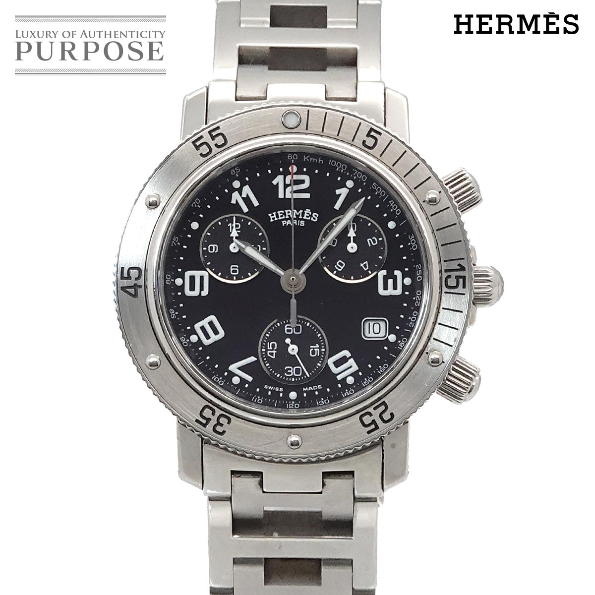 HERMES メドール ヴィンテージ レディース 腕時計 ピラミッド ゴールド